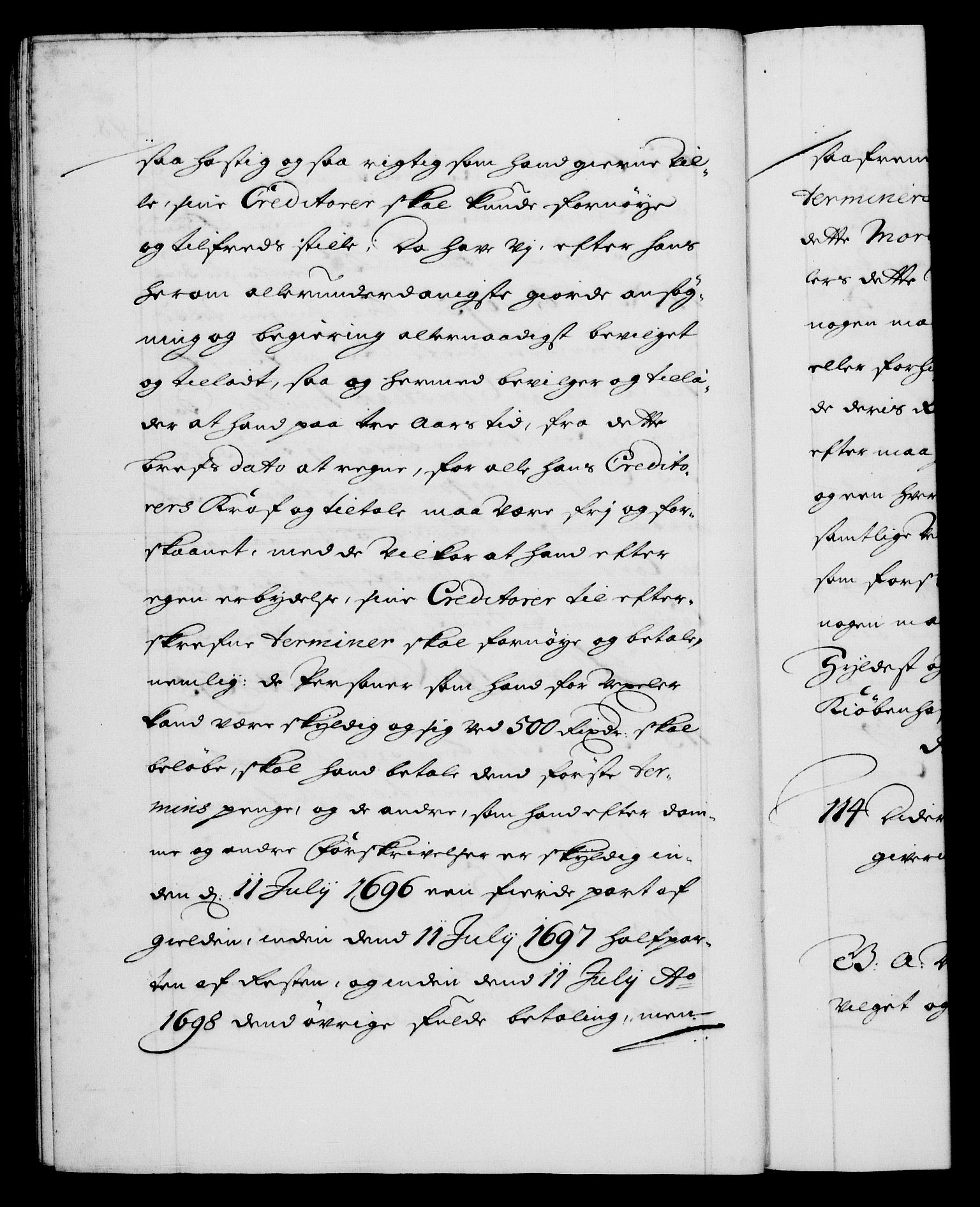 Danske Kanselli 1572-1799, AV/RA-EA-3023/F/Fc/Fca/Fcaa/L0016: Norske registre (mikrofilm), 1692-1697, p. 298b