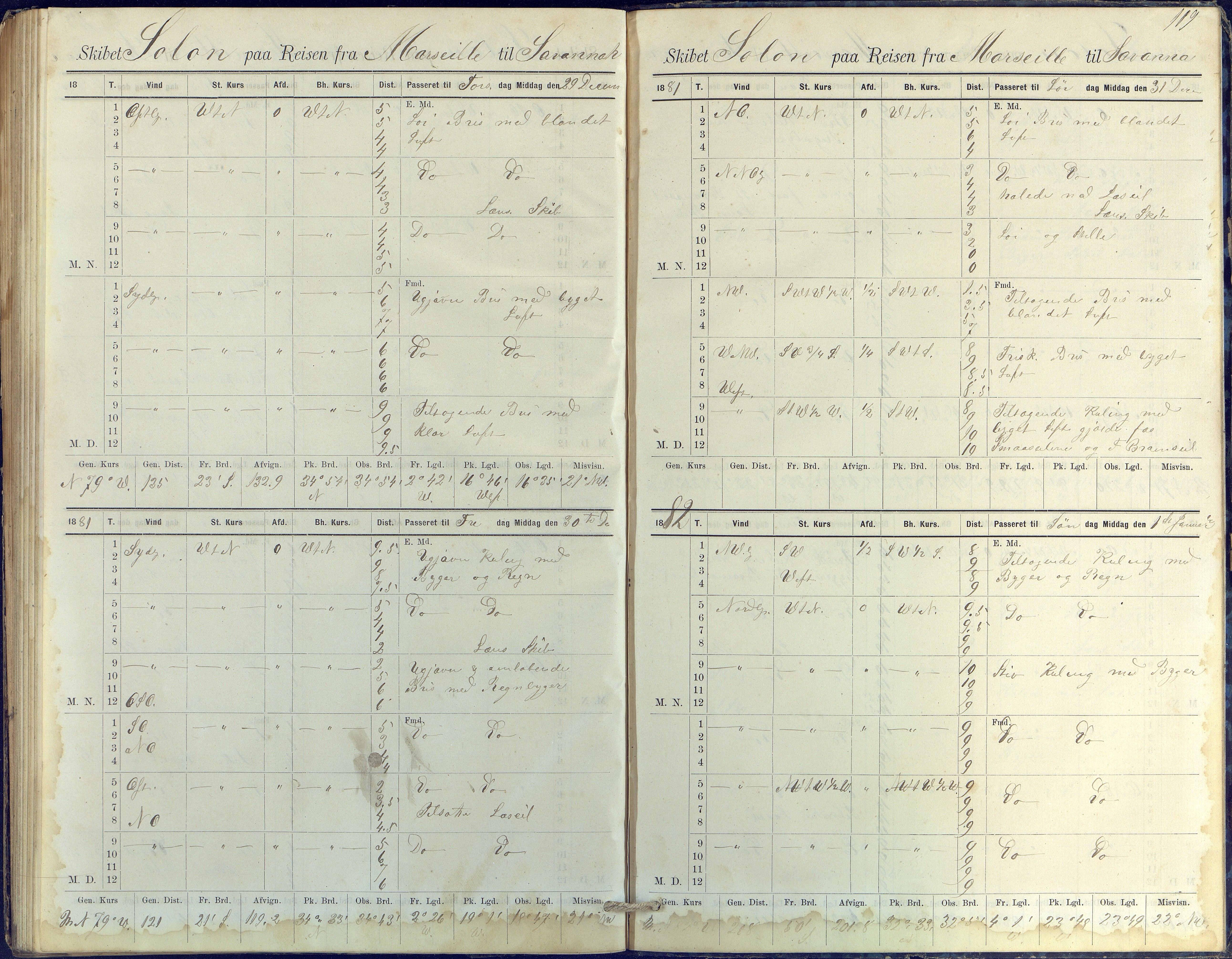 Fartøysarkivet, AAKS/PA-1934/F/L0330: Solon (fregatt), 1880-1882, p. 109