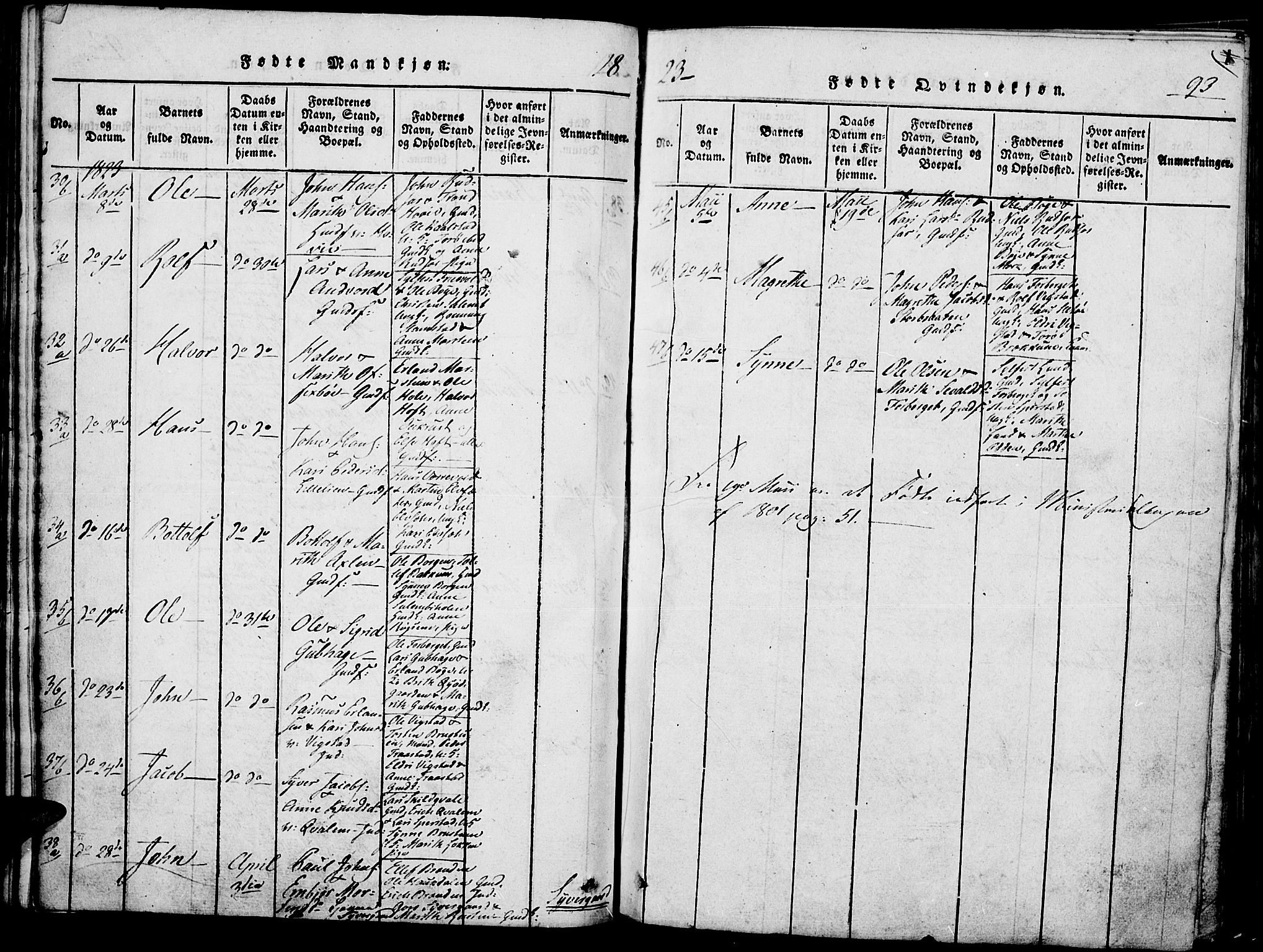 Lom prestekontor, SAH/PREST-070/K/L0004: Parish register (official) no. 4, 1815-1825, p. 93