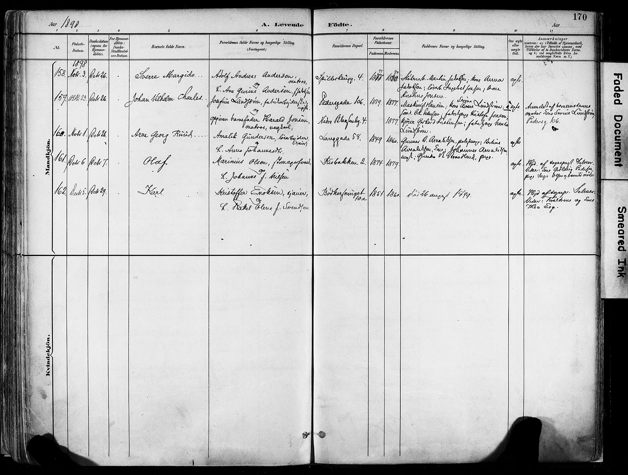 St. Johannes sokneprestkontor, AV/SAST-A-101814/001/30/30BA/L0004: Parish register (official) no. A 4, 1891-1899, p. 170