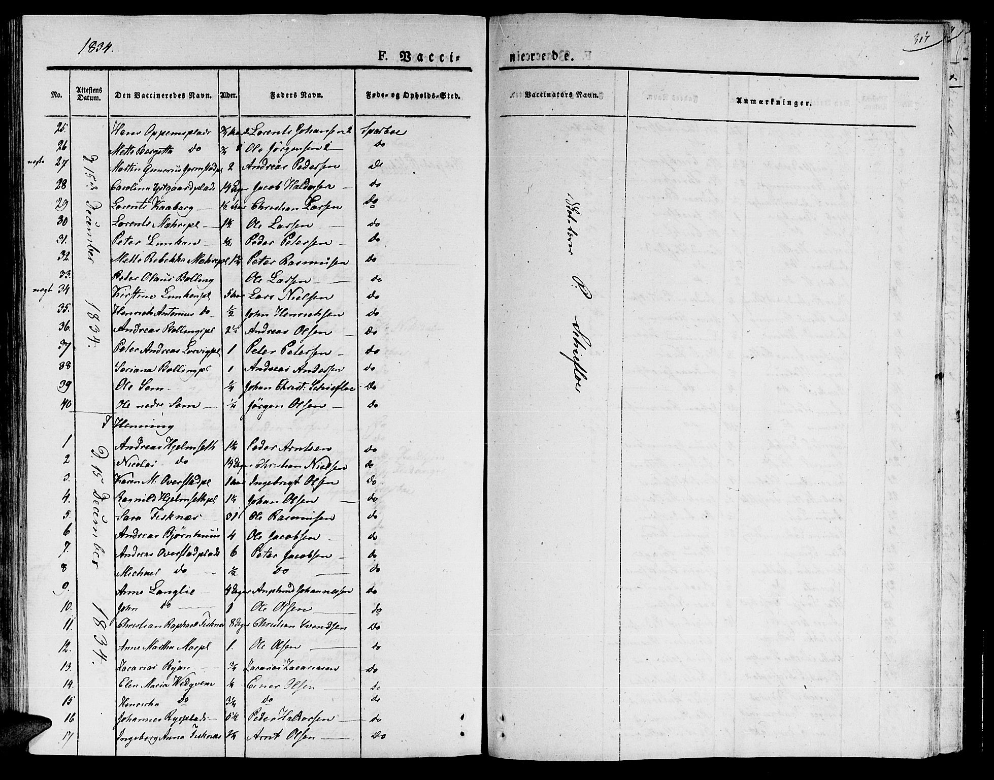 Ministerialprotokoller, klokkerbøker og fødselsregistre - Nord-Trøndelag, AV/SAT-A-1458/735/L0336: Parish register (official) no. 735A05 /1, 1825-1835, p. 317