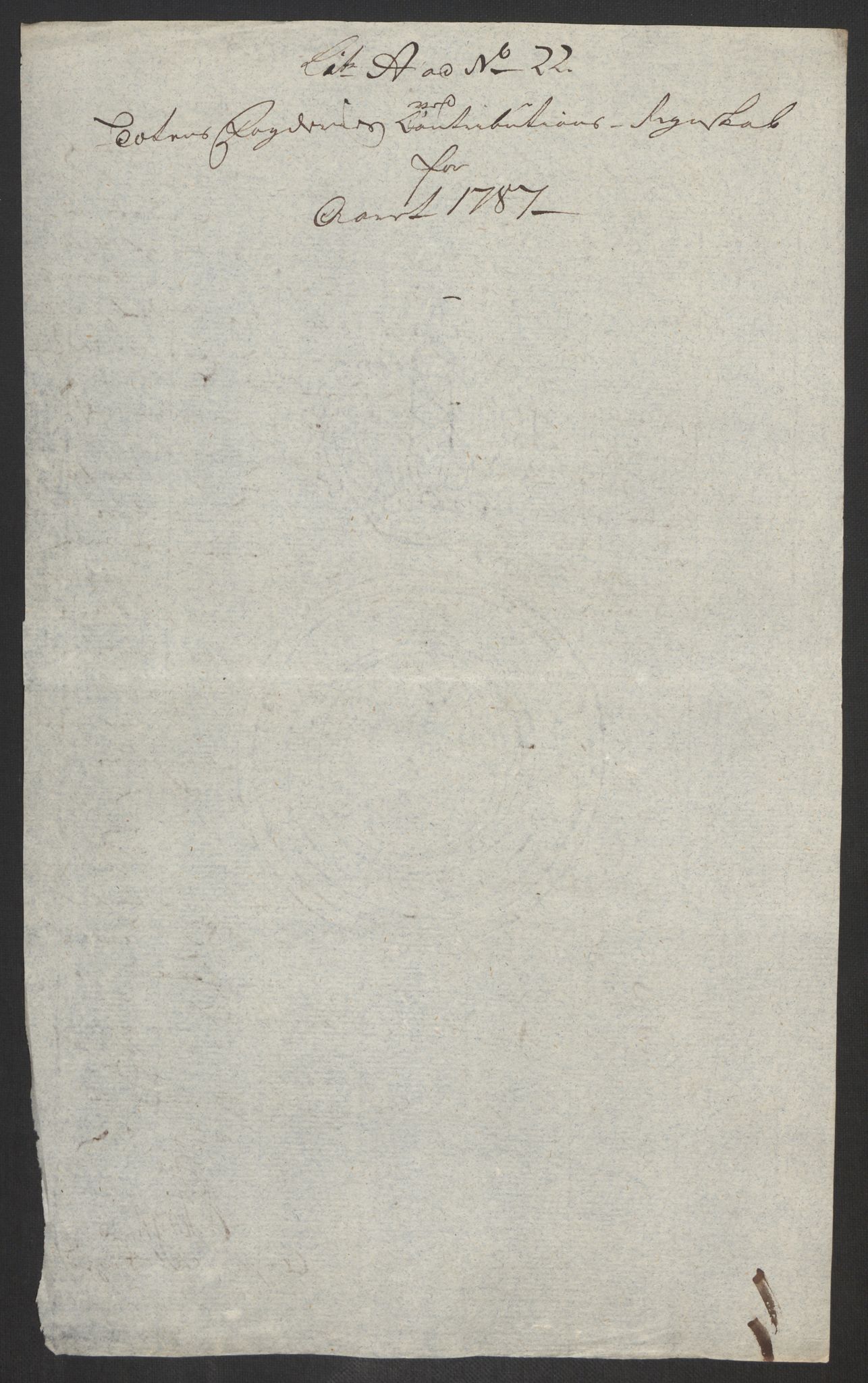 Rentekammeret inntil 1814, Reviderte regnskaper, Fogderegnskap, AV/RA-EA-4092/R19/L1374: Fogderegnskap Toten, Hadeland og Vardal, 1787, p. 97