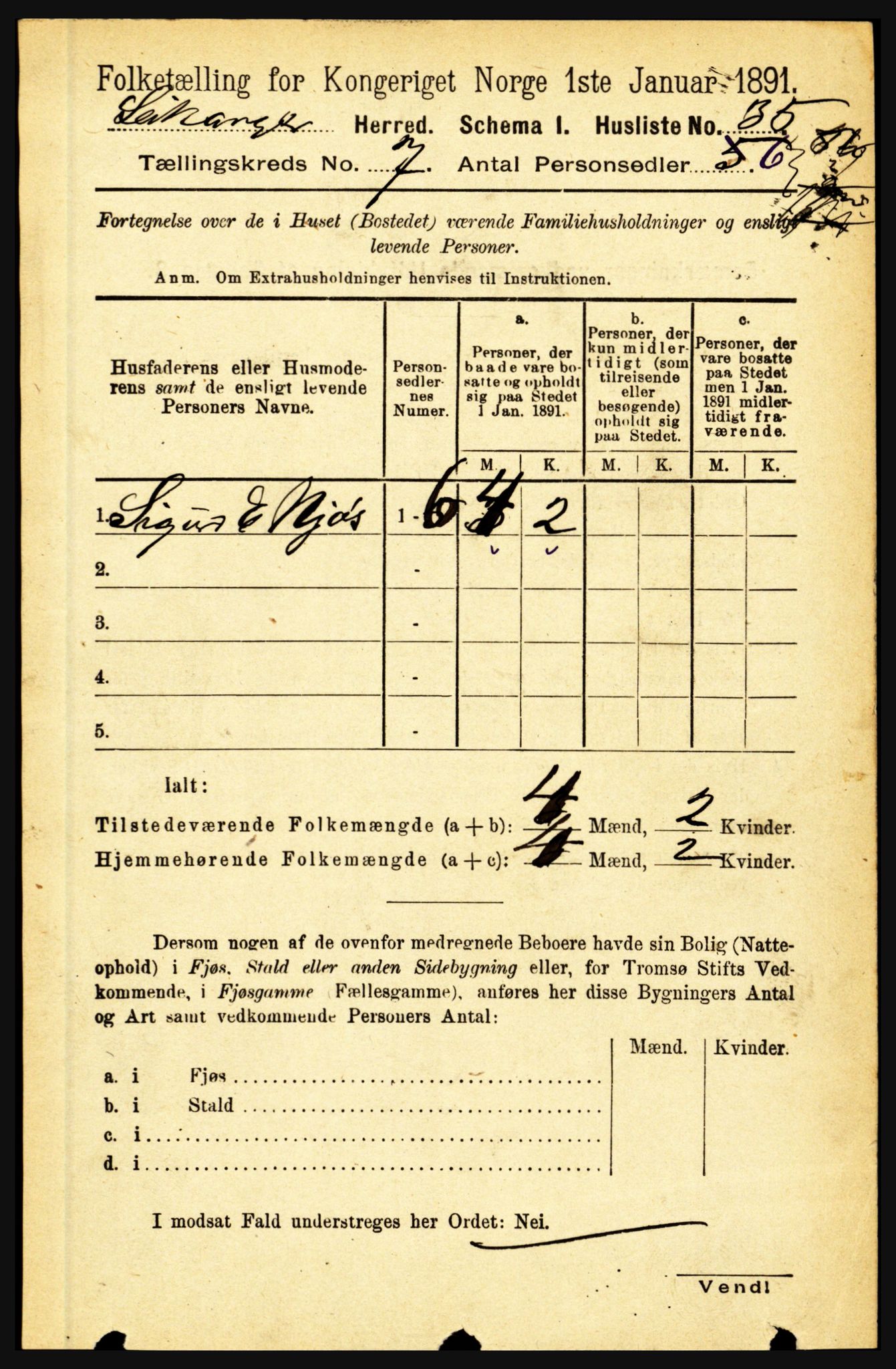 RA, 1891 census for 1419 Leikanger, 1891, p. 1338