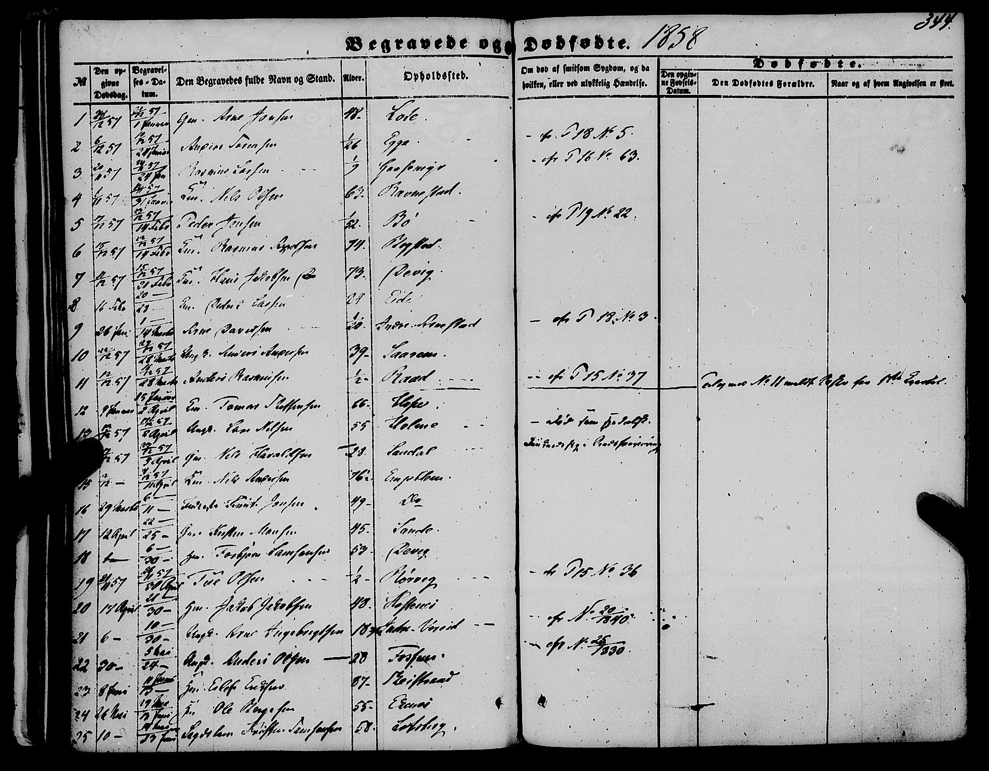 Gloppen sokneprestembete, AV/SAB-A-80101/H/Haa/Haaa/L0009: Parish register (official) no. A 9, 1855-1870, p. 344