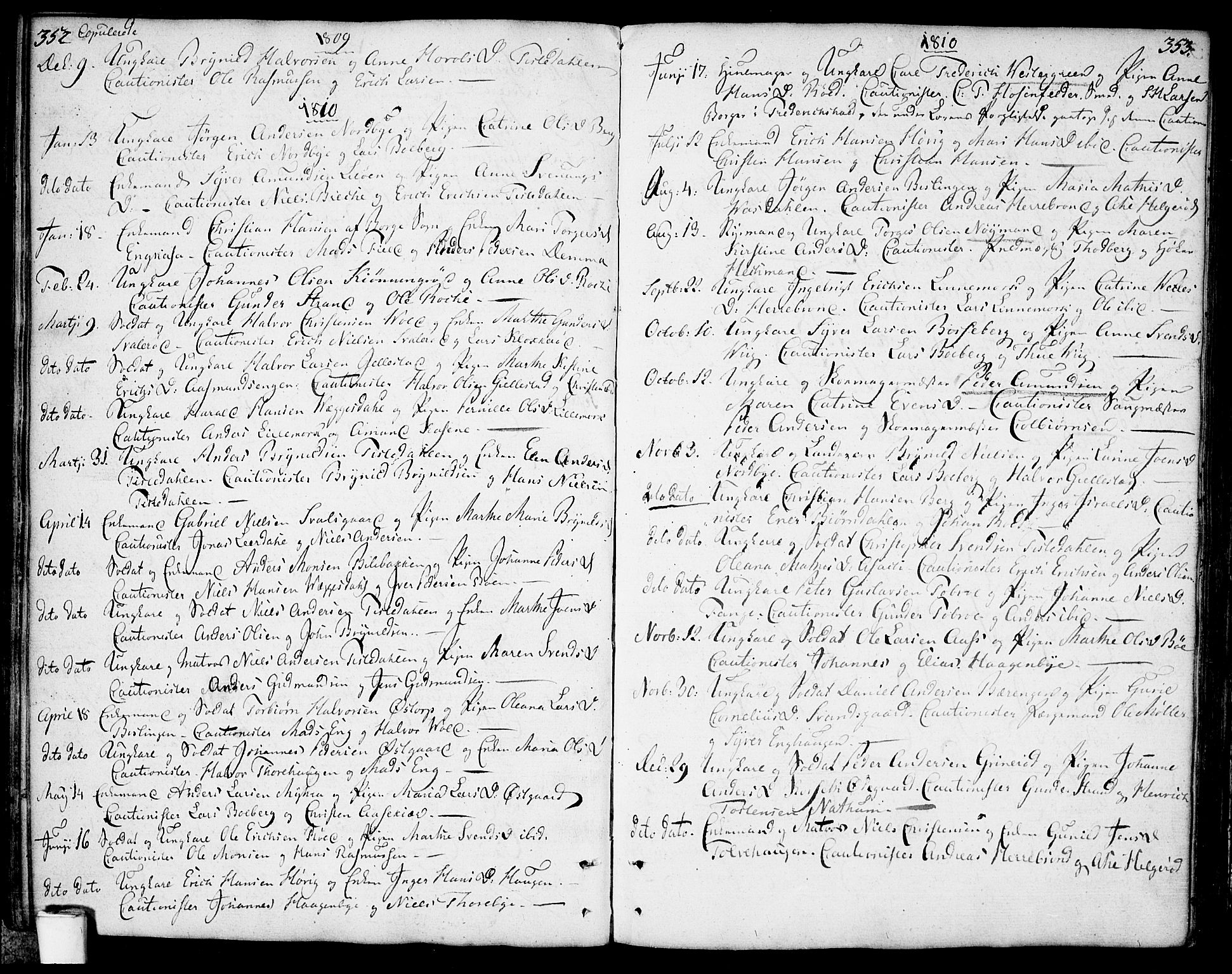 Berg prestekontor Kirkebøker, AV/SAO-A-10902/F/Fa/L0001: Parish register (official) no. I 1, 1770-1814, p. 352-353