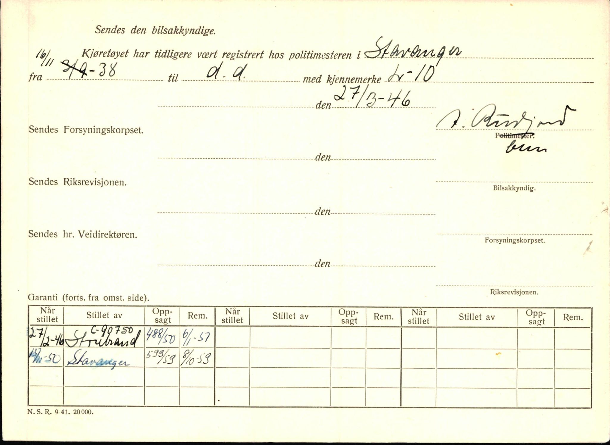 Stavanger trafikkstasjon, AV/SAST-A-101942/0/F/L0001: L-BV-1 - L-349, 1930-1971, p. 2