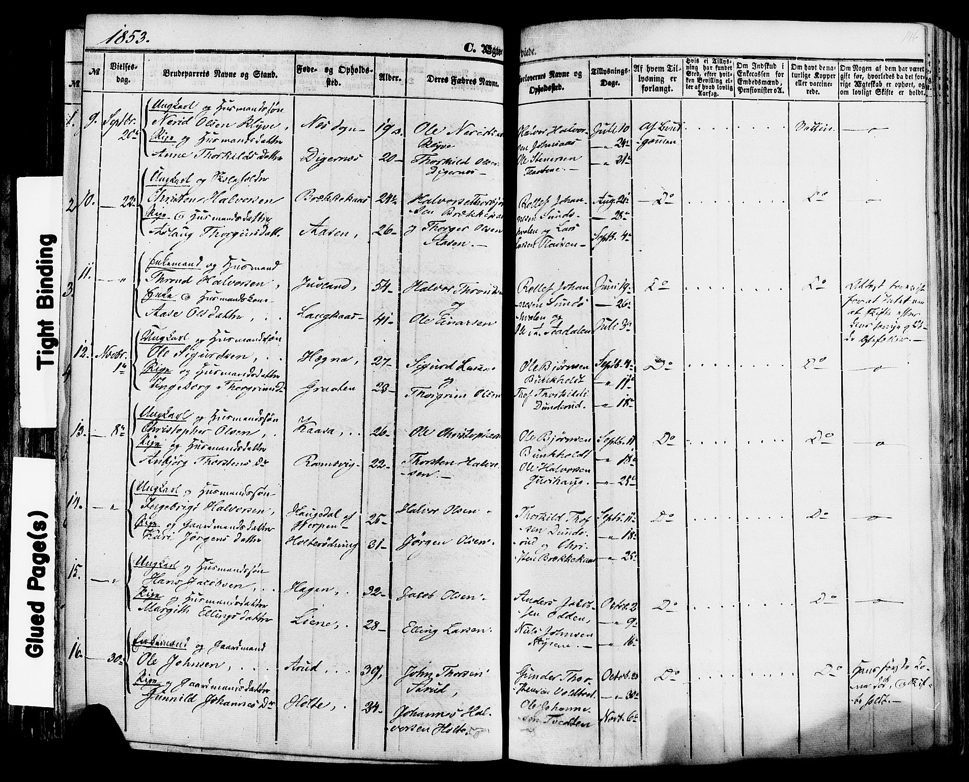 Sauherad kirkebøker, AV/SAKO-A-298/F/Fa/L0007: Parish register (official) no. I 7, 1851-1873, p. 146