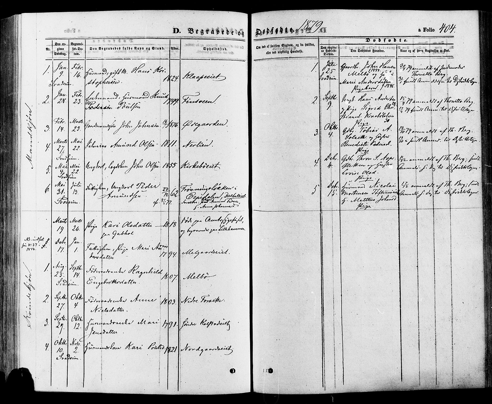 Gausdal prestekontor, SAH/PREST-090/H/Ha/Haa/L0010: Parish register (official) no. 10, 1867-1886, p. 404
