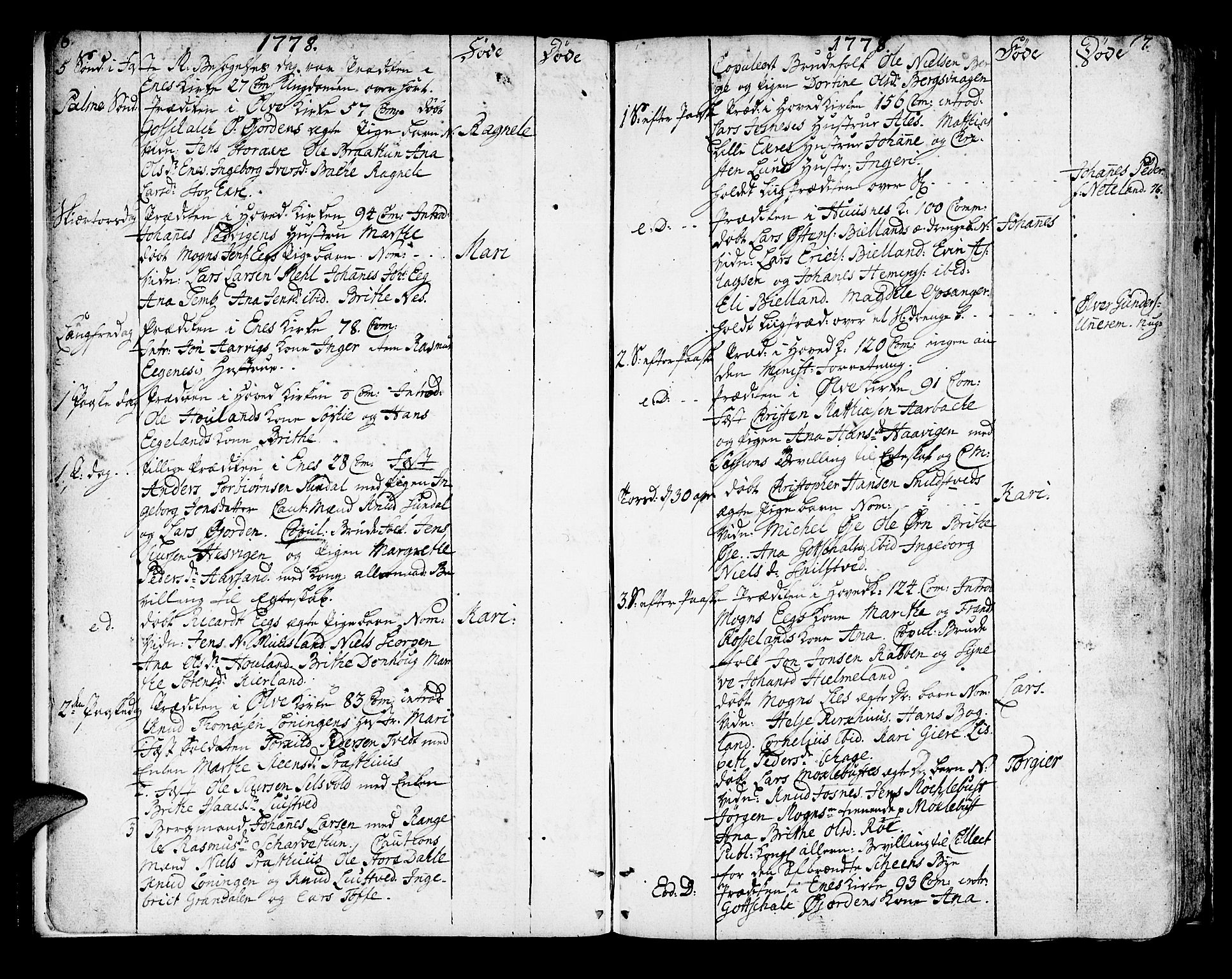 Kvinnherad sokneprestembete, SAB/A-76401/H/Haa: Parish register (official) no. A 4, 1778-1811, p. 6-7