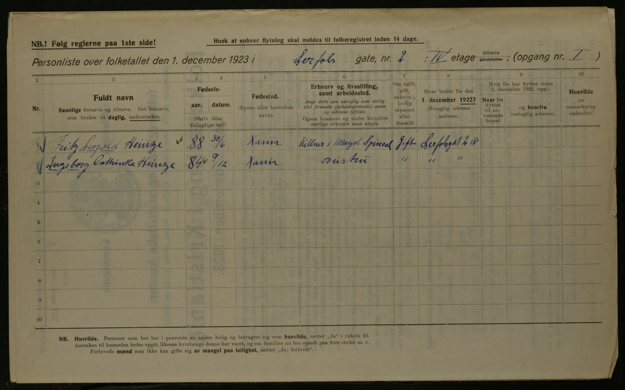 OBA, Municipal Census 1923 for Kristiania, 1923, p. 63505