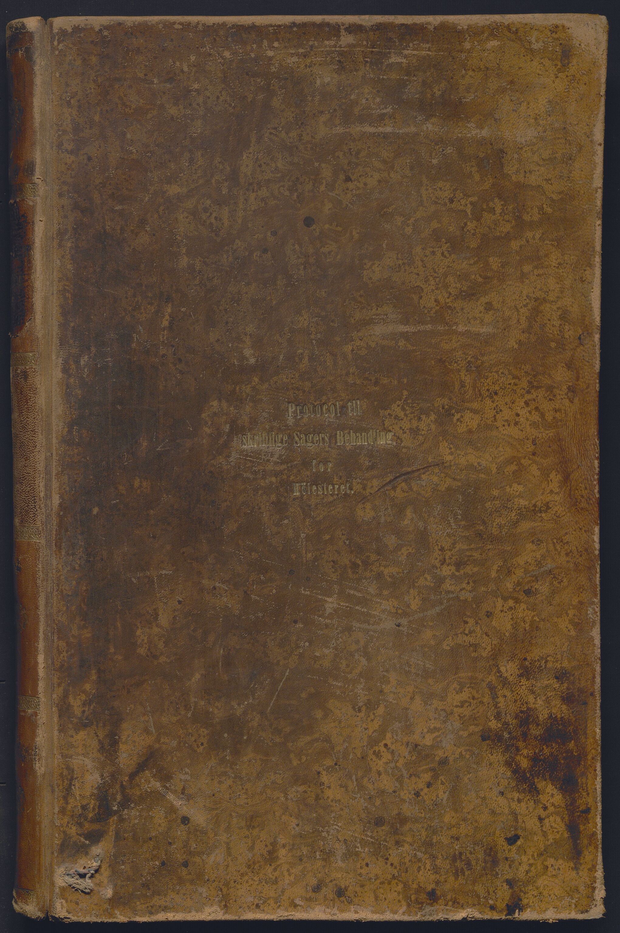 Høyesterett, AV/RA-S-1002/E/Ef/L0010: Protokoll over saker som gikk til skriftlig behandling, 1856-1861