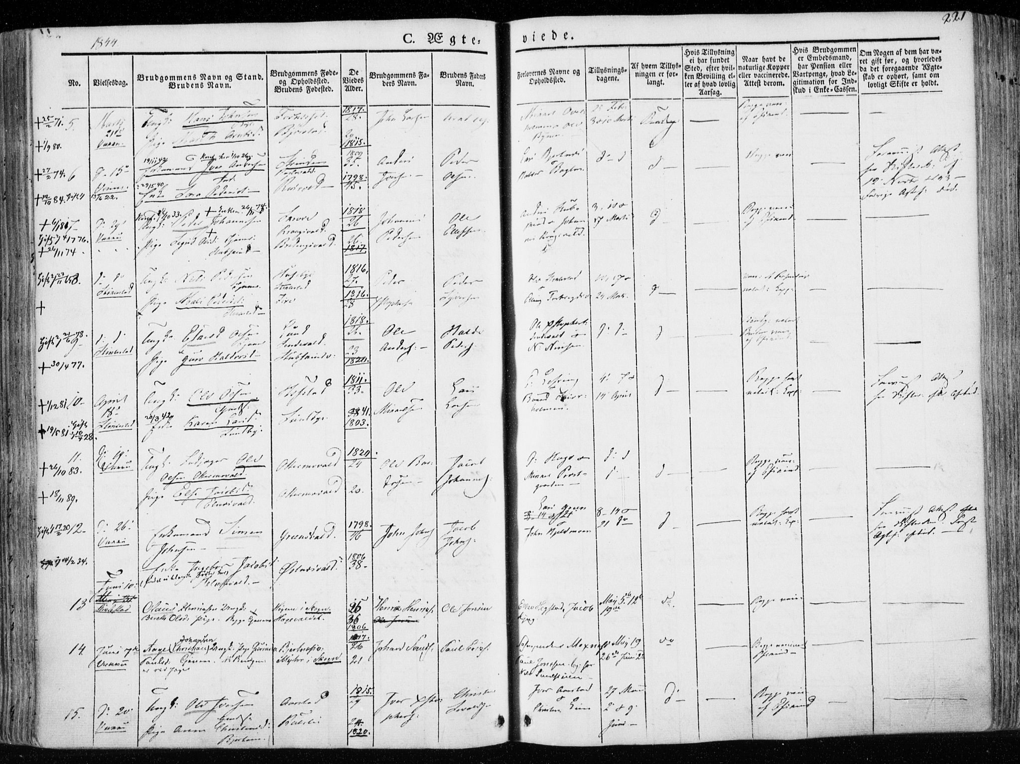 Ministerialprotokoller, klokkerbøker og fødselsregistre - Nord-Trøndelag, SAT/A-1458/723/L0239: Parish register (official) no. 723A08, 1841-1851, p. 221