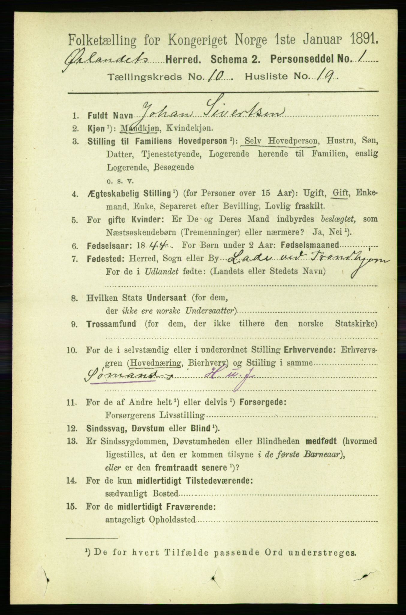 RA, 1891 census for 1621 Ørland, 1891, p. 4314