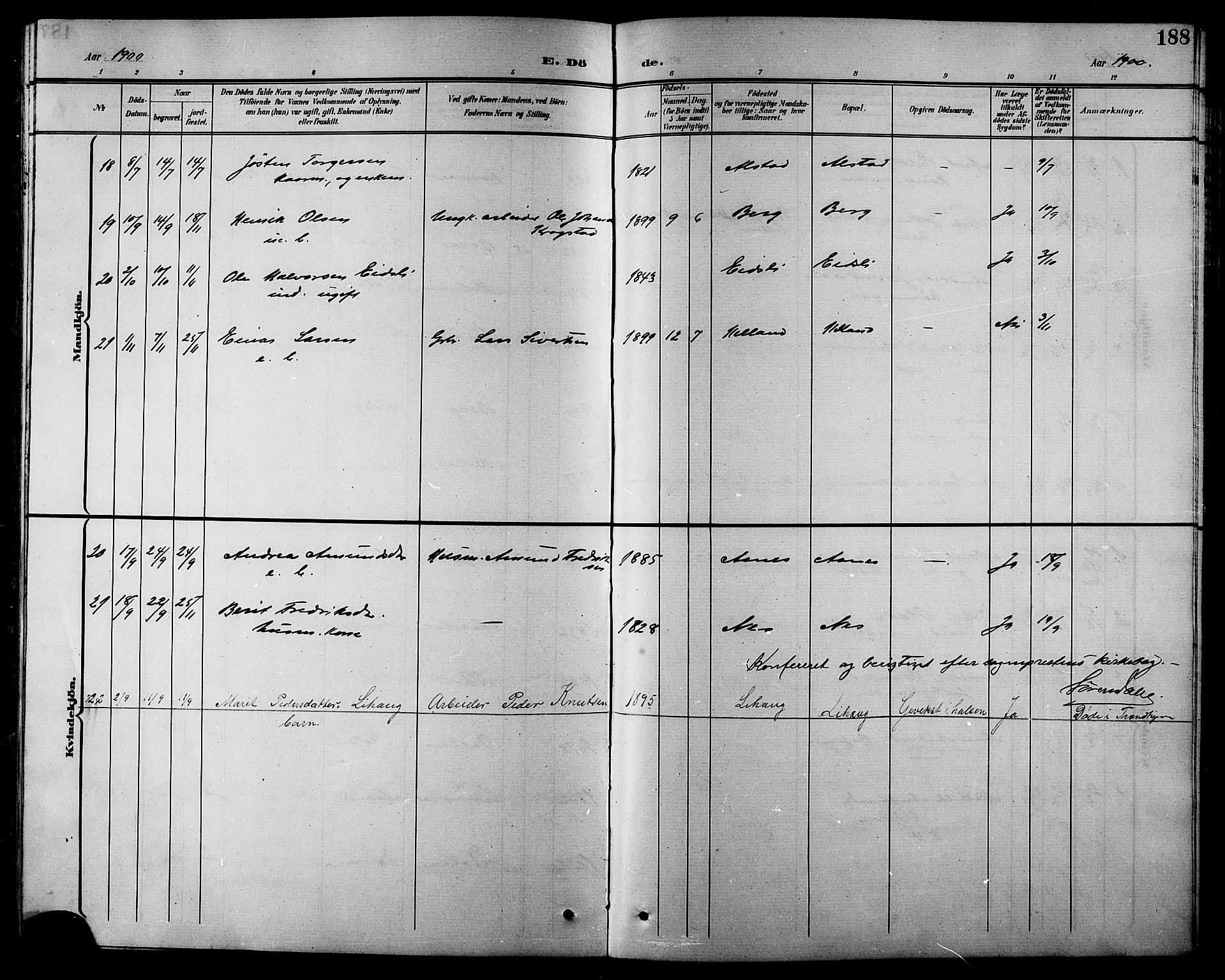 Ministerialprotokoller, klokkerbøker og fødselsregistre - Sør-Trøndelag, SAT/A-1456/630/L0505: Parish register (copy) no. 630C03, 1899-1914, p. 188