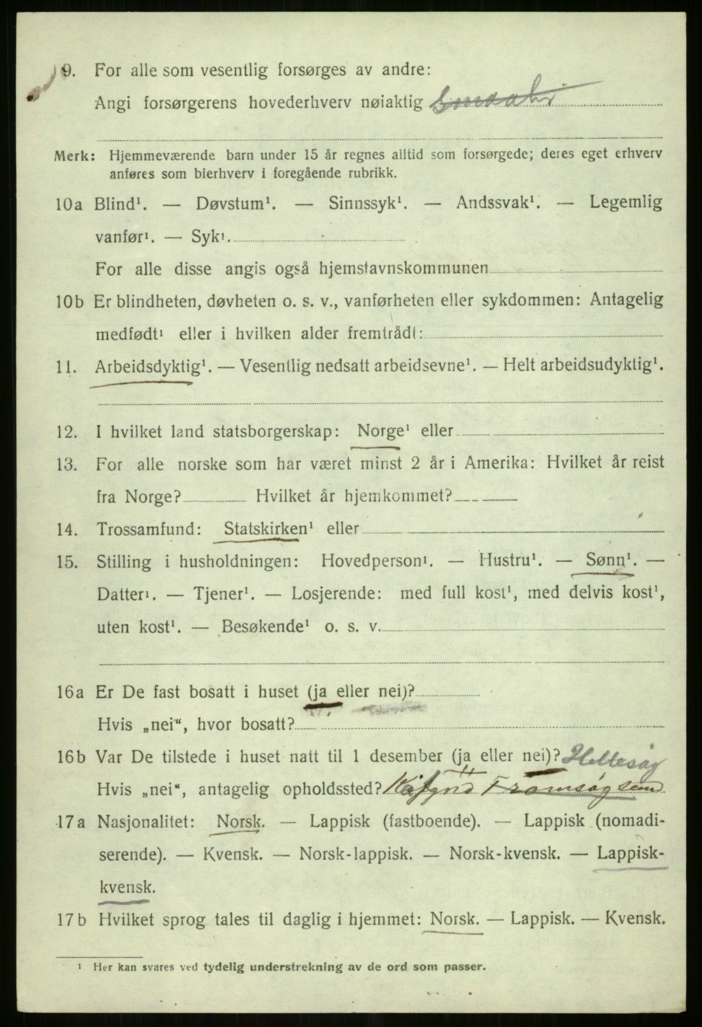 SATØ, 1920 census for Tromsøysund, 1920, p. 10759