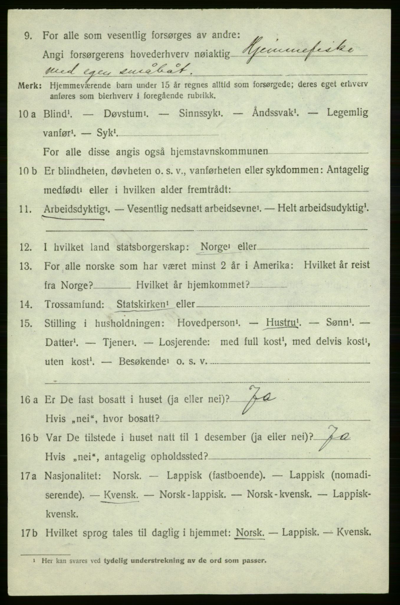 SATØ, 1920 census for Loppa, 1920, p. 859