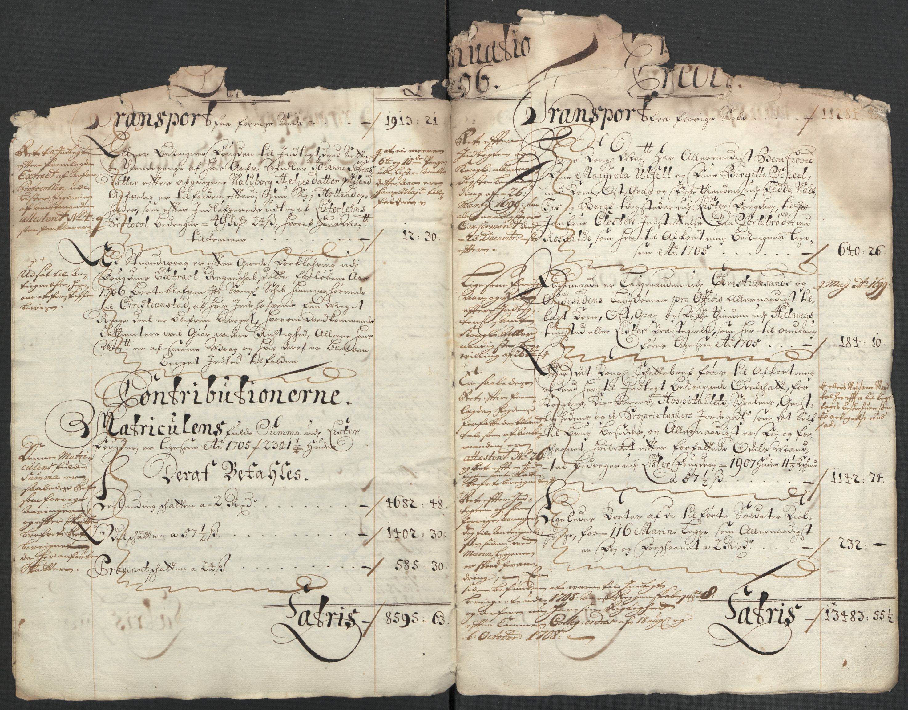 Rentekammeret inntil 1814, Reviderte regnskaper, Fogderegnskap, AV/RA-EA-4092/R43/L2551: Fogderegnskap Lista og Mandal, 1705-1709, p. 240