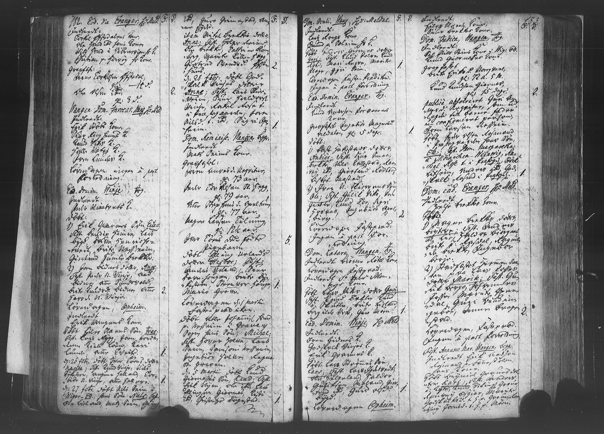 Voss sokneprestembete, SAB/A-79001/H/Haa: Parish register (official) no. A 8, 1752-1780, p. 182-183