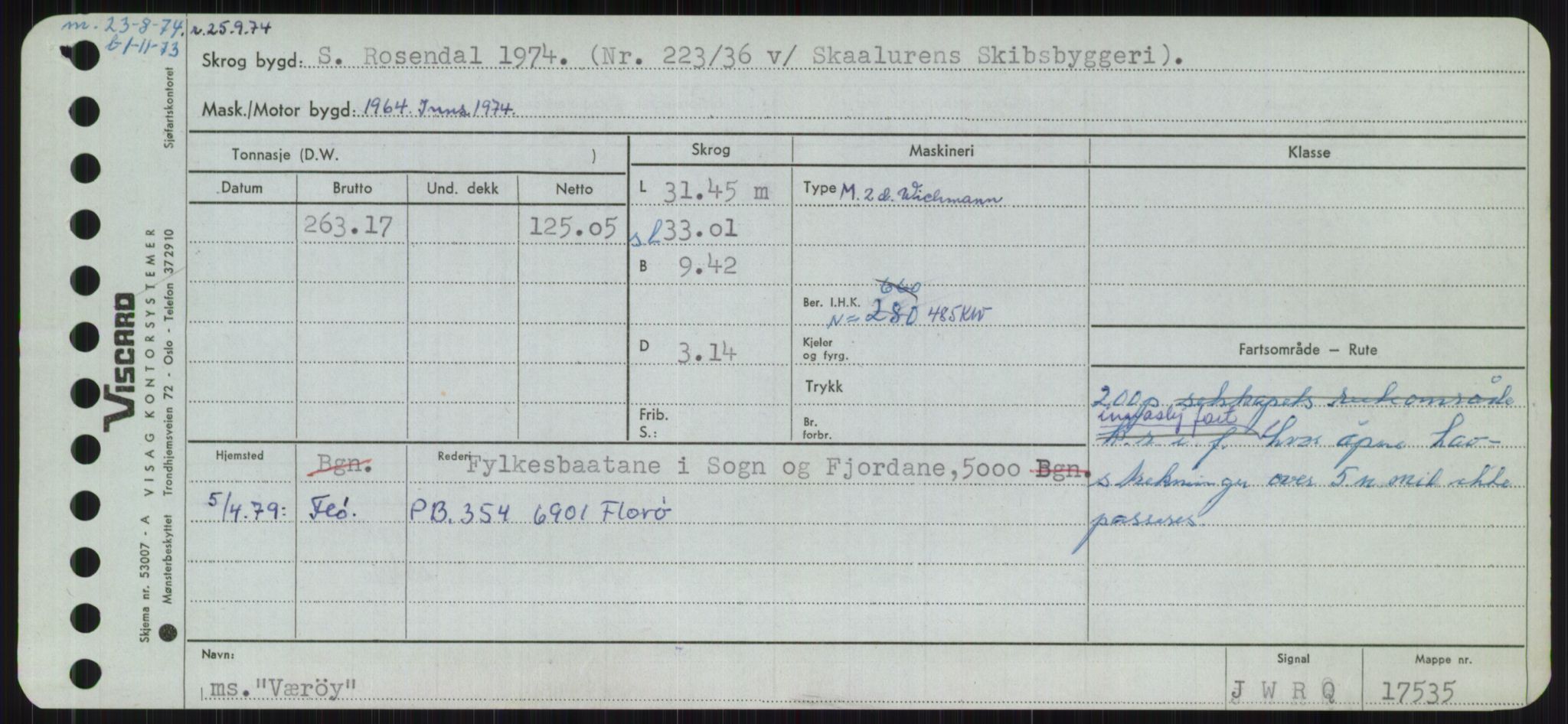 Sjøfartsdirektoratet med forløpere, Skipsmålingen, RA/S-1627/H/Ha/L0006/0002: Fartøy, Sver-Å / Fartøy, U-Å, p. 585