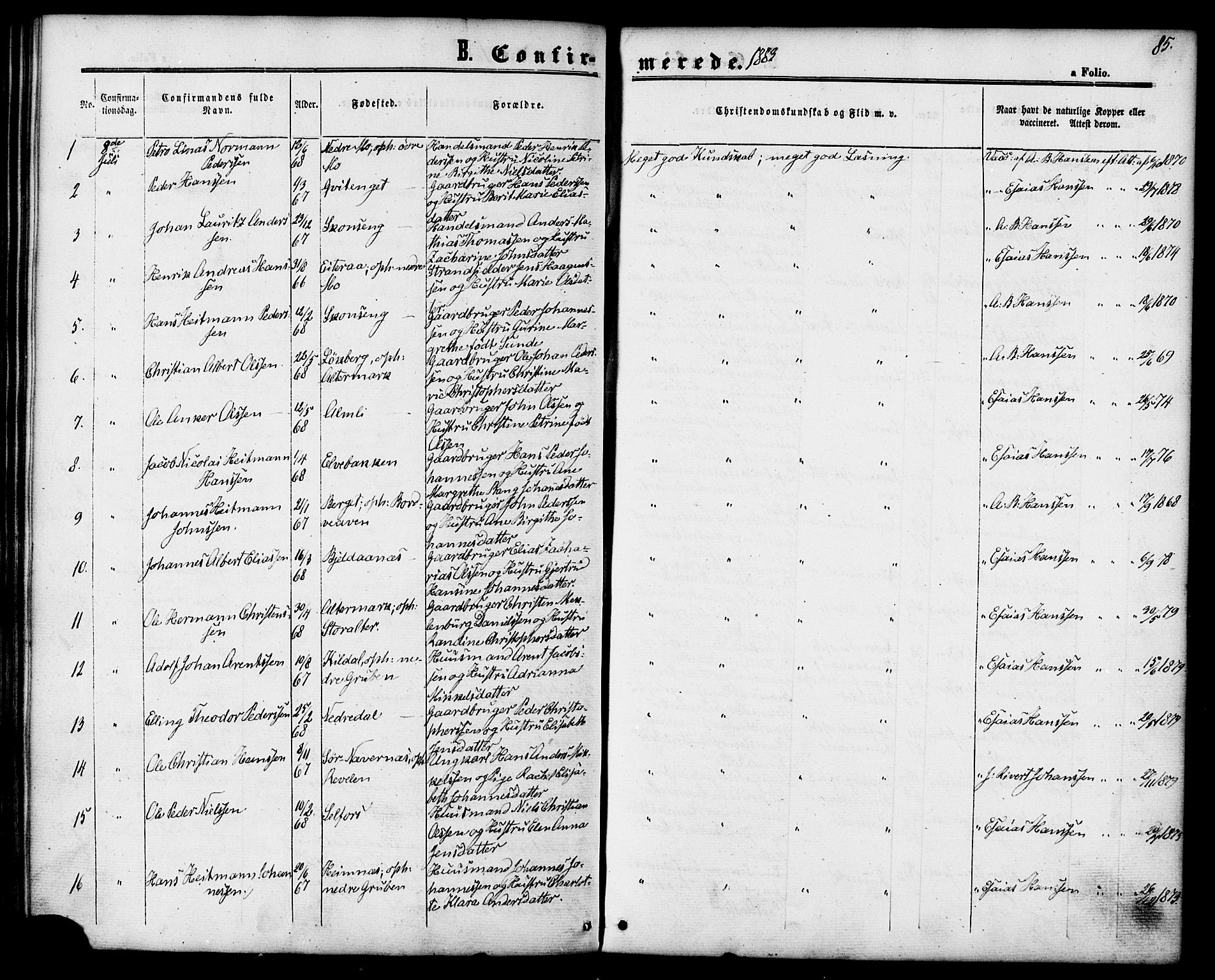 Ministerialprotokoller, klokkerbøker og fødselsregistre - Nordland, SAT/A-1459/827/L0394: Parish register (official) no. 827A06, 1865-1886, p. 85