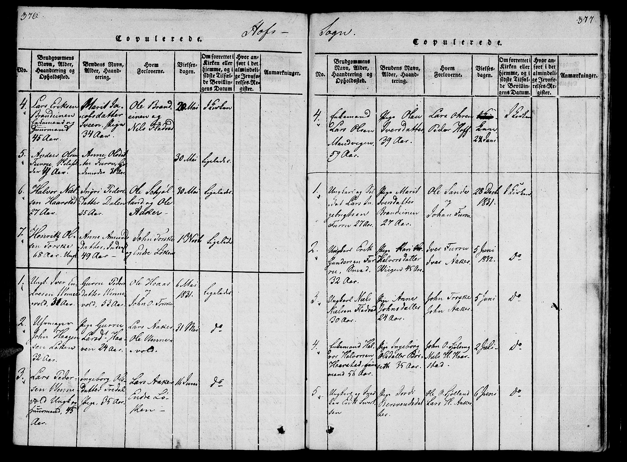 Ministerialprotokoller, klokkerbøker og fødselsregistre - Møre og Romsdal, SAT/A-1454/590/L1009: Parish register (official) no. 590A03 /1, 1819-1832, p. 376-377