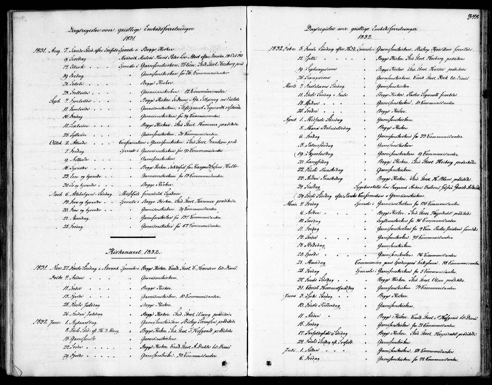 Garnisonsmenigheten Kirkebøker, SAO/A-10846/F/Fa/L0007: Parish register (official) no. 7, 1828-1881, p. 348