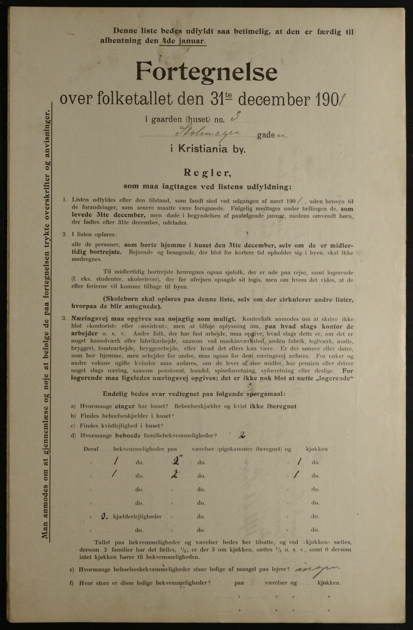 OBA, Municipal Census 1901 for Kristiania, 1901, p. 15724