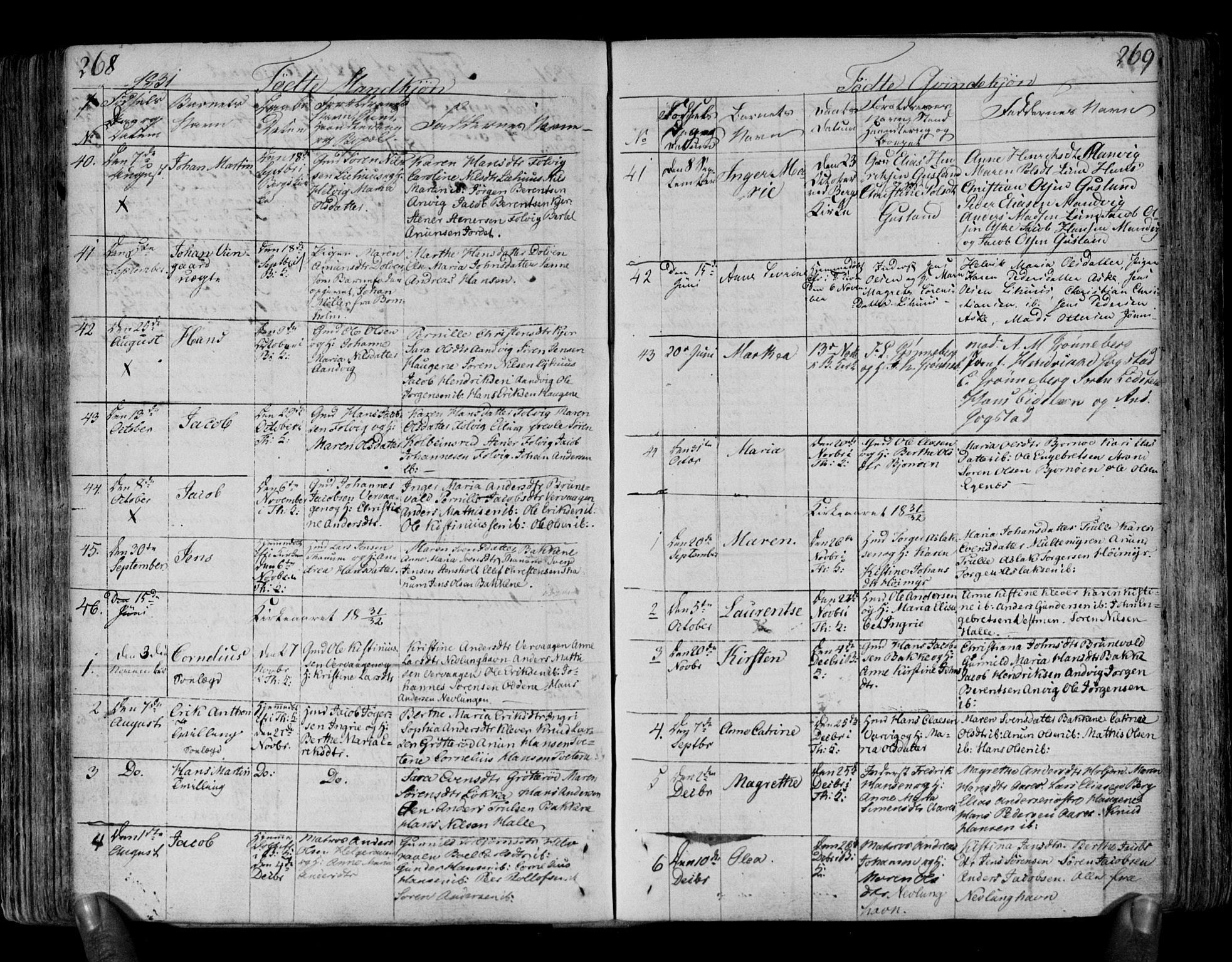 Brunlanes kirkebøker, SAKO/A-342/F/Fa/L0002: Parish register (official) no. I 2, 1802-1834, p. 268-269