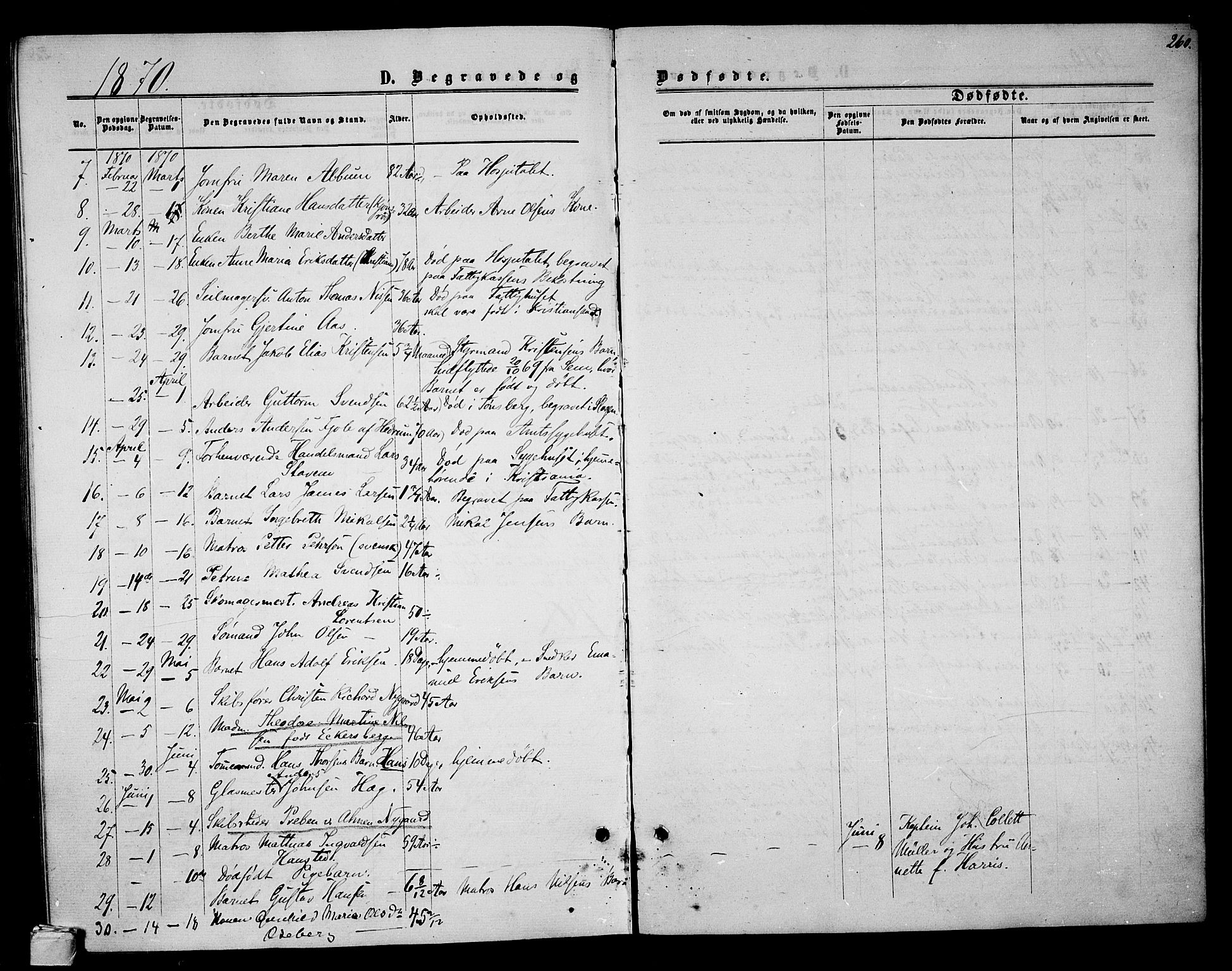 Tønsberg kirkebøker, AV/SAKO-A-330/G/Ga/L0004: Parish register (copy) no. 4, 1865-1874, p. 260