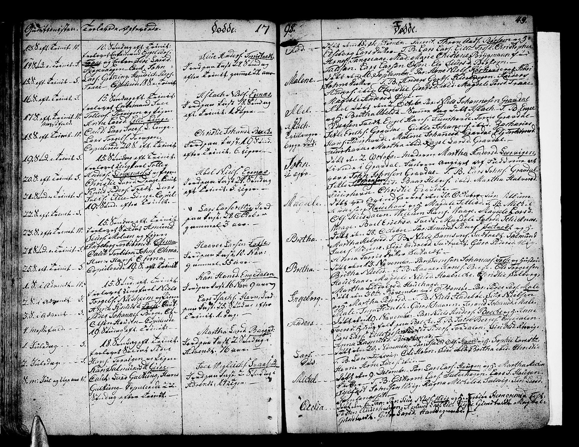 Strandebarm sokneprestembete, AV/SAB-A-78401/H/Haa: Parish register (official) no. A 4, 1788-1817, p. 49