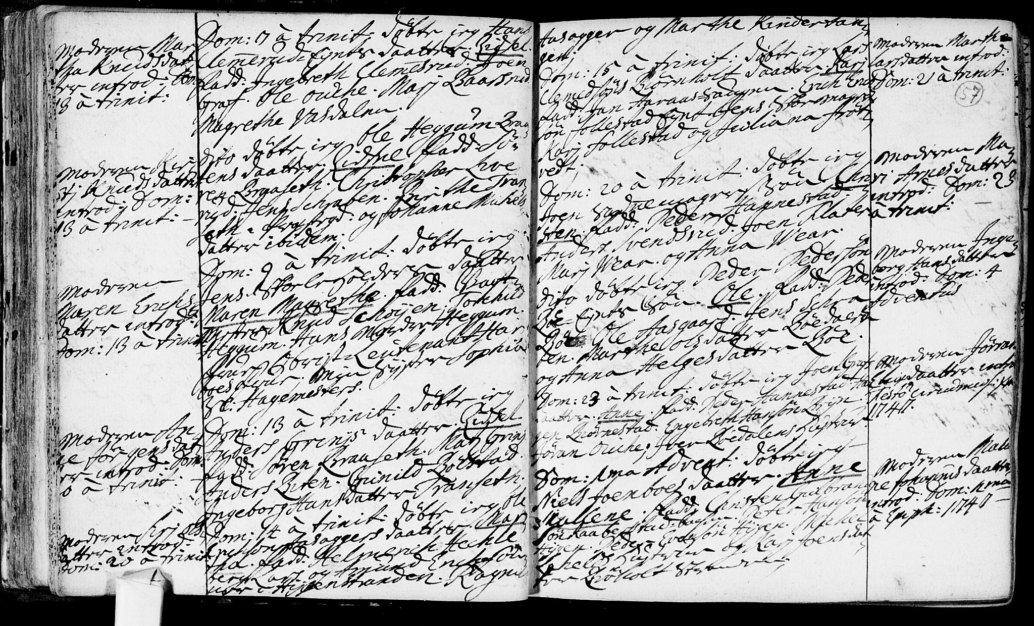 Røyken kirkebøker, AV/SAKO-A-241/F/Fa/L0002: Parish register (official) no. 2, 1731-1782, p. 57