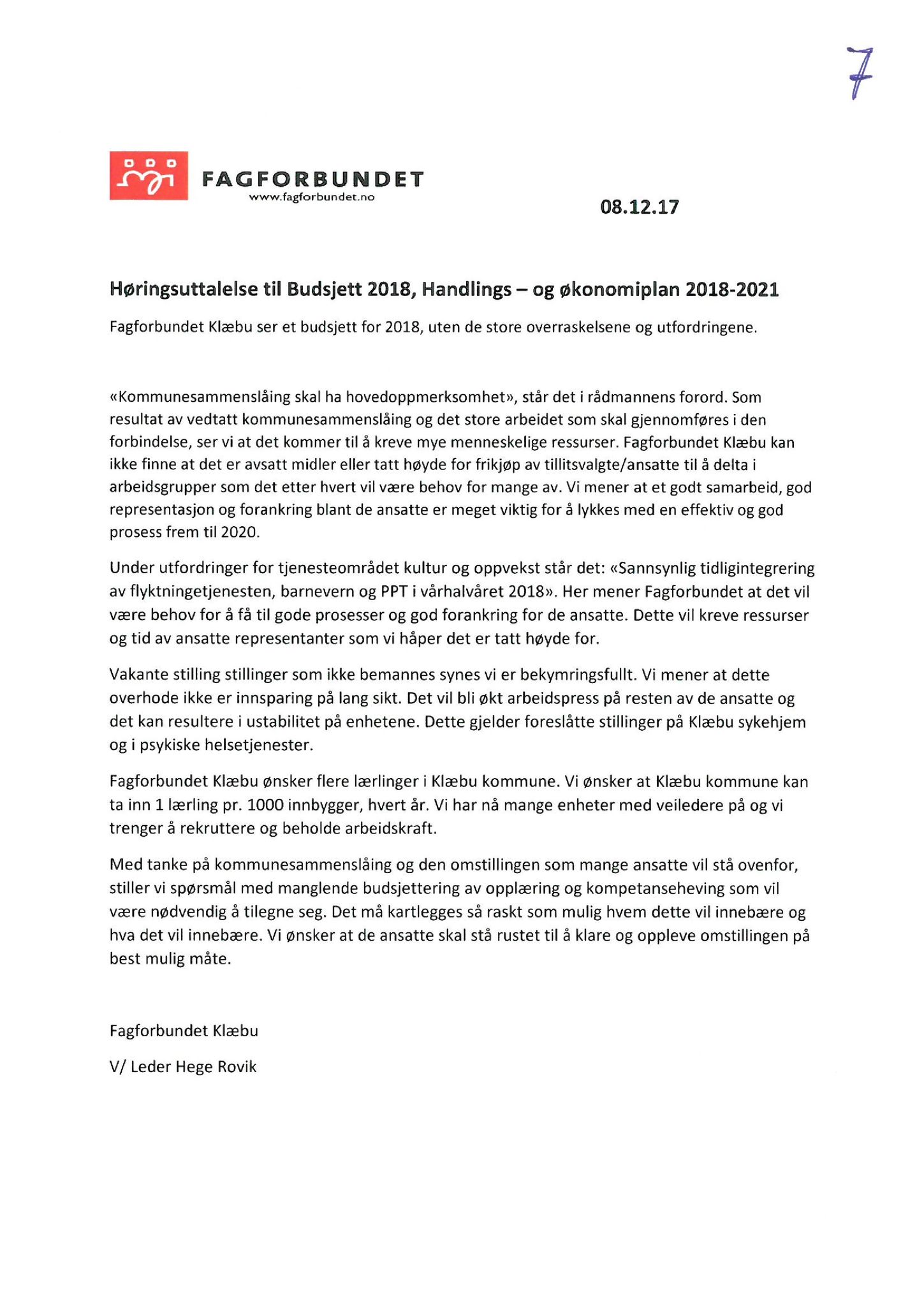 Klæbu Kommune, TRKO/KK/05-UOm/L009: Utvalg for omsorg - Møtedokumenter, 2018, p. 69