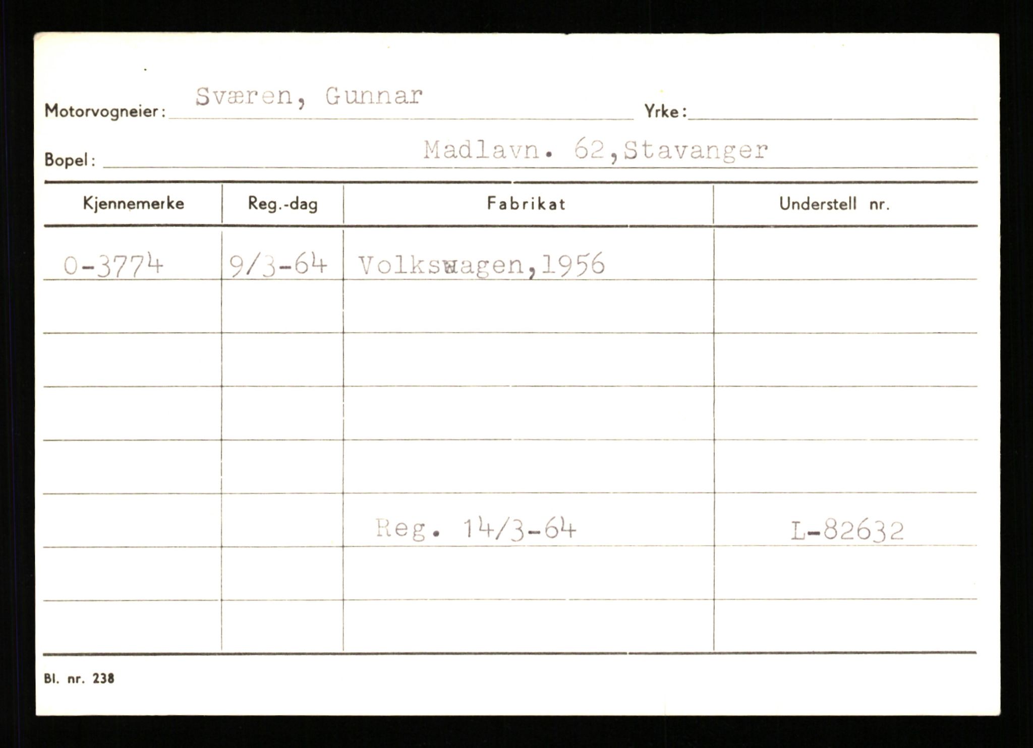 Stavanger trafikkstasjon, AV/SAST-A-101942/0/G/L0001: Registreringsnummer: 0 - 5782, 1930-1971, p. 2357