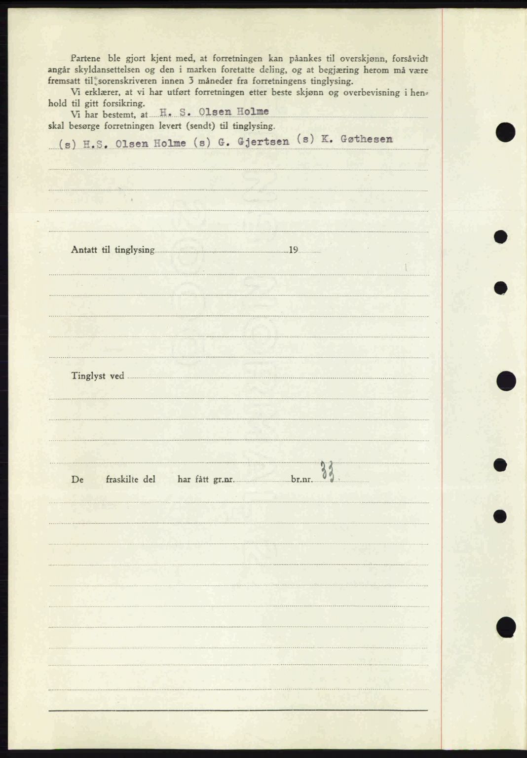 Tønsberg sorenskriveri, AV/SAKO-A-130/G/Ga/Gaa/L0013: Mortgage book no. A13, 1943-1943, Diary no: : 1068/1943