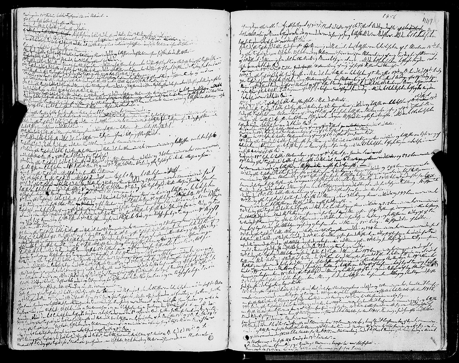 Skånevik sokneprestembete, AV/SAB-A-77801/H/Haa: Parish register (official) no. A 5II, 1848-1869, p. 447