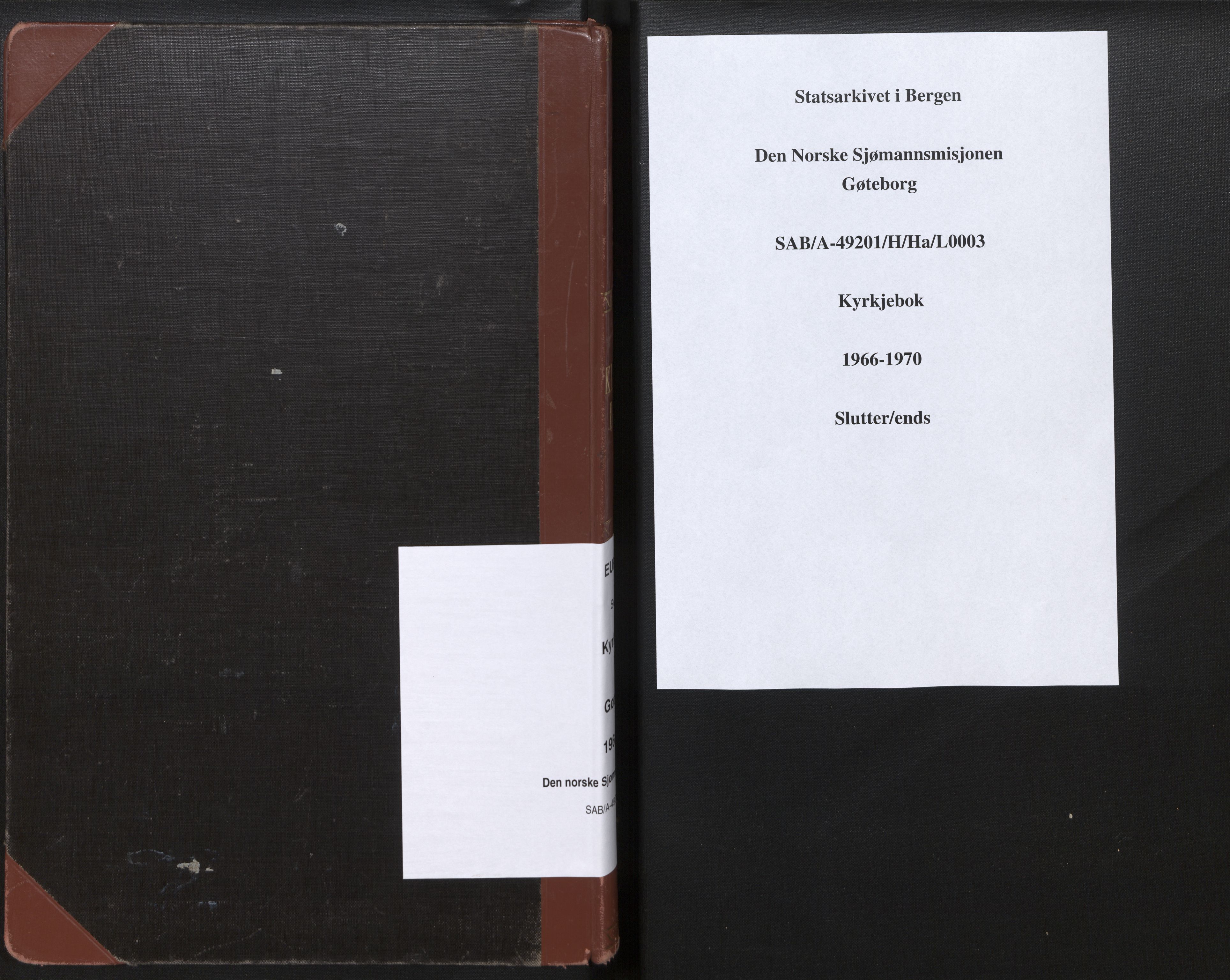 Den norske sjømannsmisjon i utlandet/Gøteborg, SAB/SAB/PA-0109/H/Ha/L0003: Parish register (official) no. A 3, 1966-1970