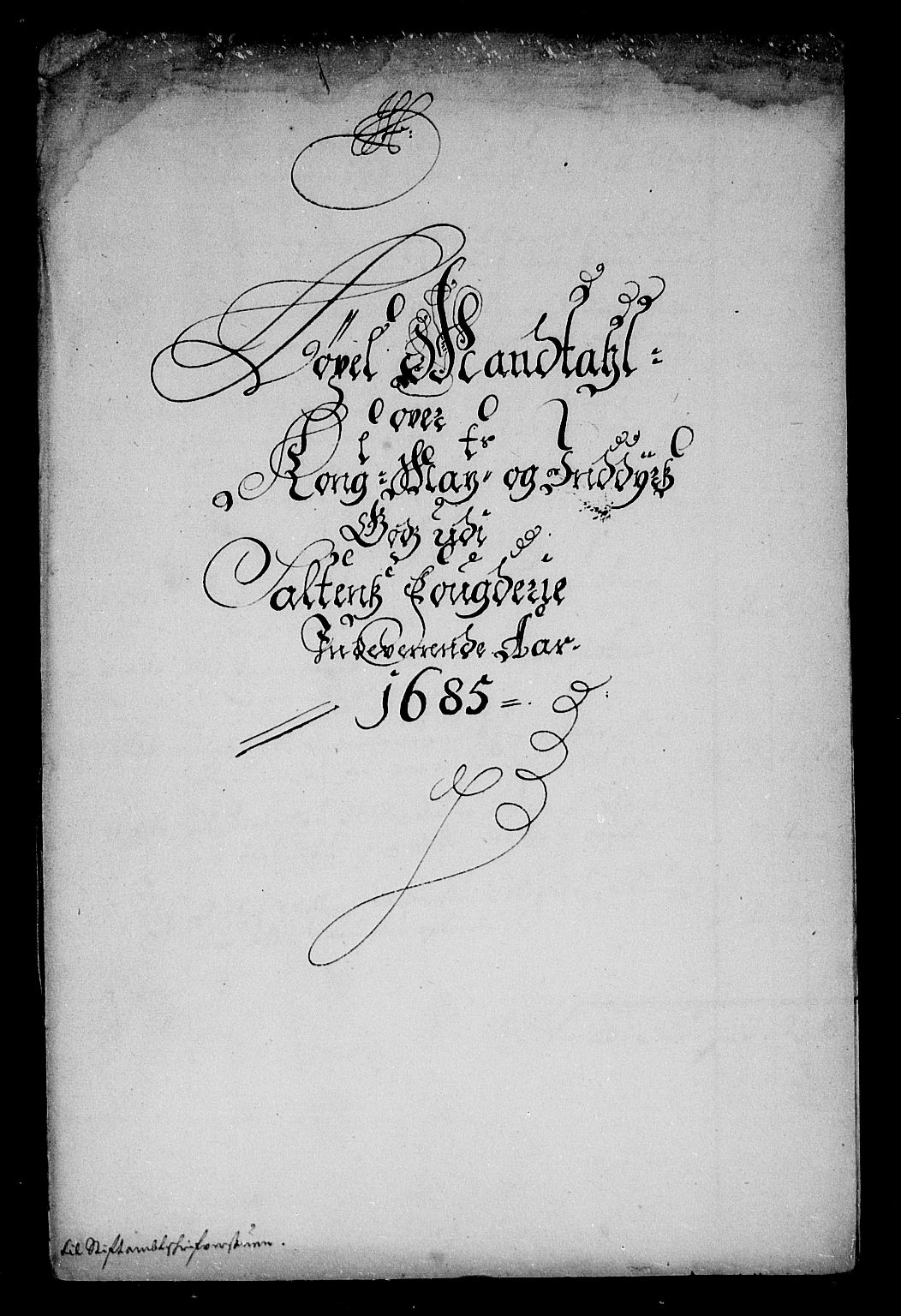 Rentekammeret inntil 1814, Reviderte regnskaper, Stiftamtstueregnskaper, Trondheim stiftamt og Nordland amt, AV/RA-EA-6044/R/Rg/L0082: Trondheim stiftamt og Nordland amt, 1685