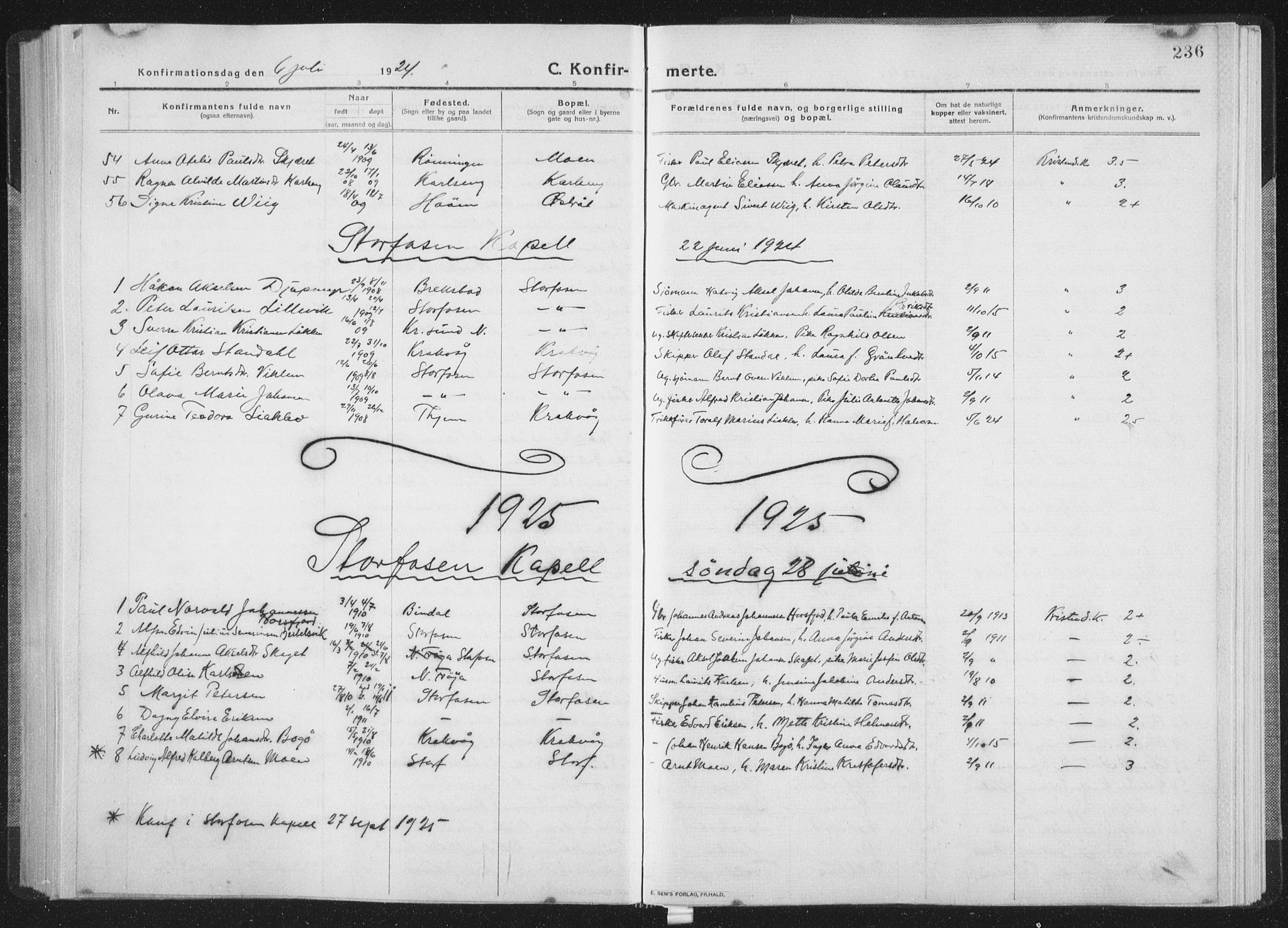 Ministerialprotokoller, klokkerbøker og fødselsregistre - Sør-Trøndelag, SAT/A-1456/659/L0747: Parish register (copy) no. 659C04, 1913-1938, p. 236
