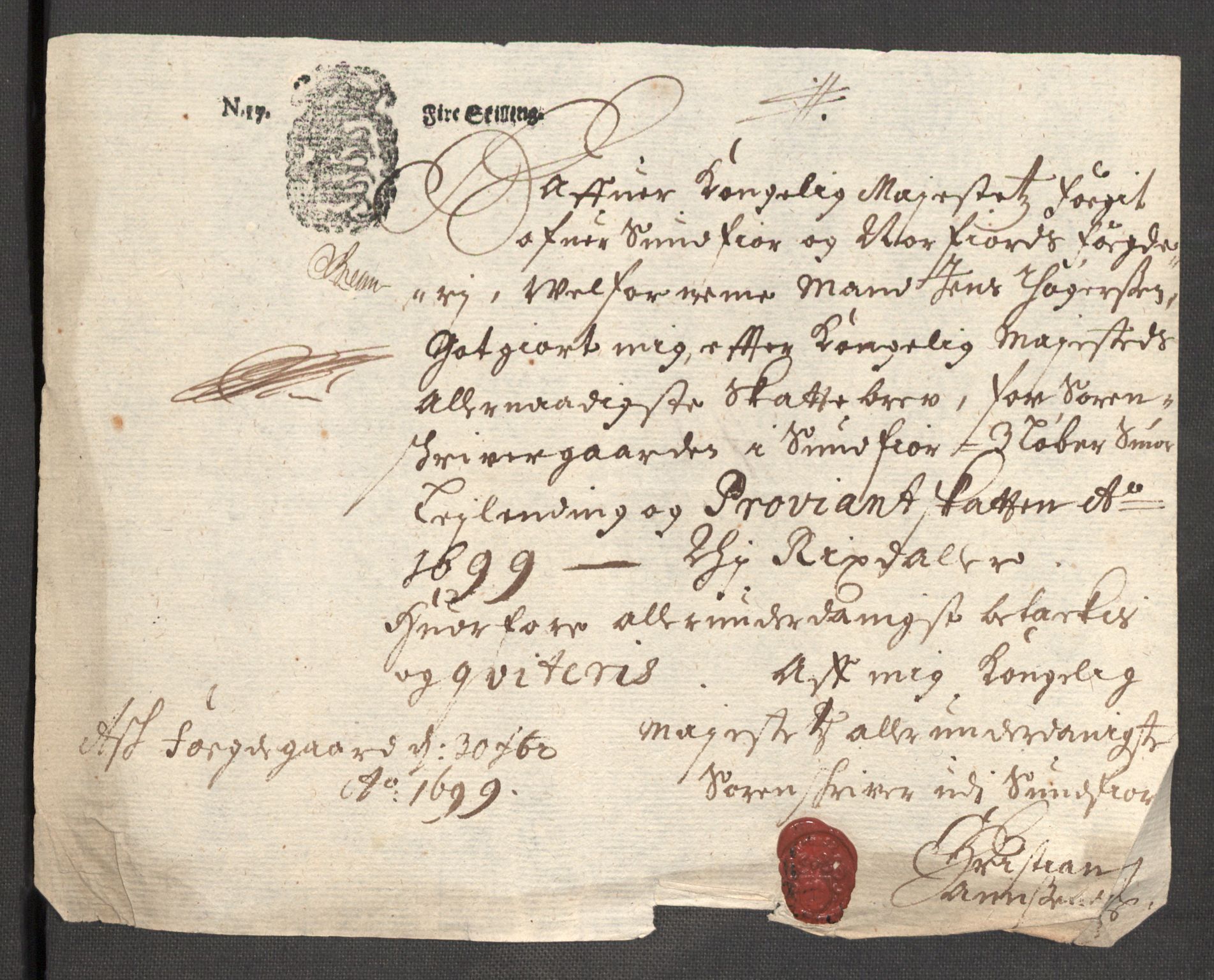 Rentekammeret inntil 1814, Reviderte regnskaper, Fogderegnskap, RA/EA-4092/R53/L3424: Fogderegnskap Sunn- og Nordfjord, 1699, p. 342