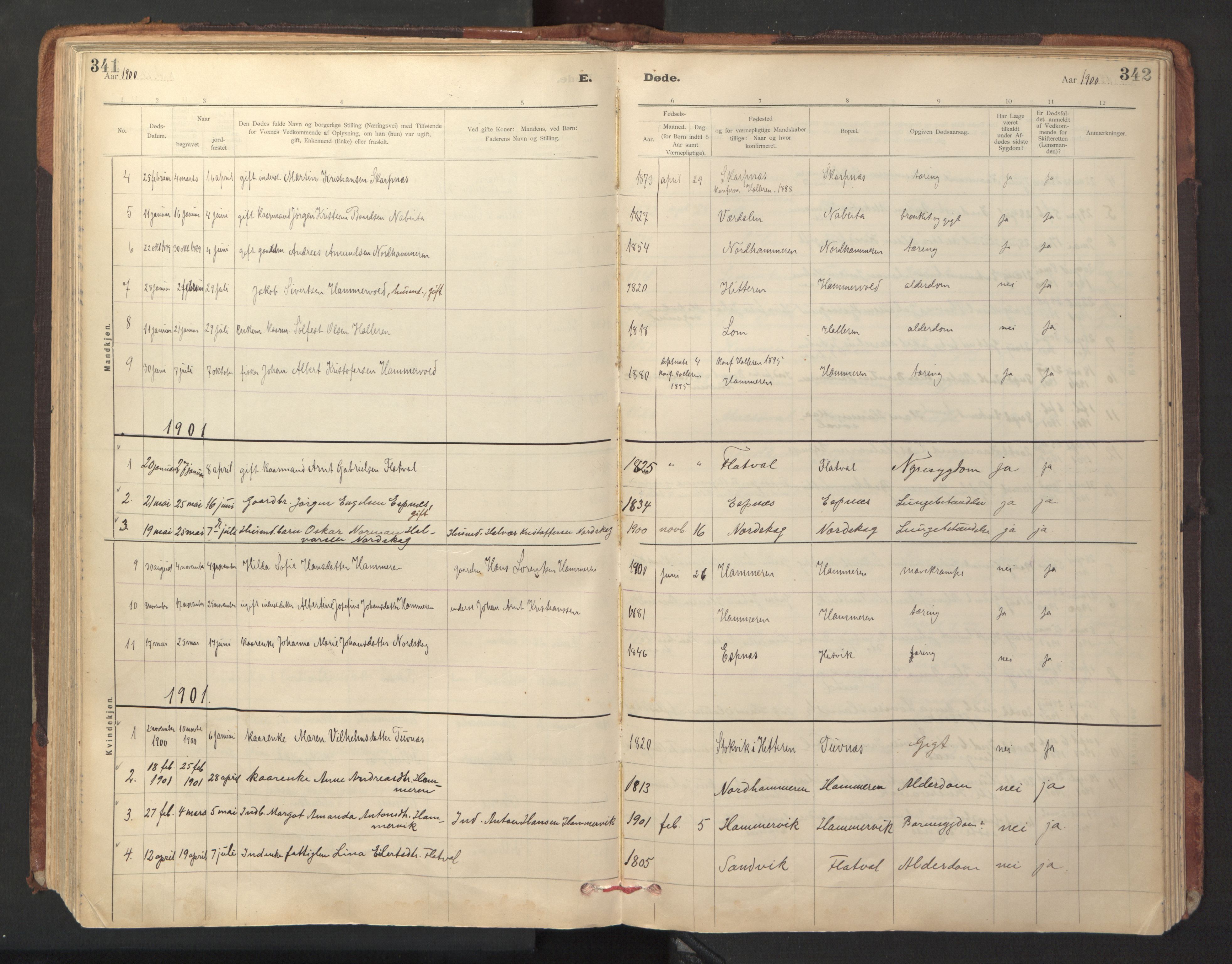 Ministerialprotokoller, klokkerbøker og fødselsregistre - Sør-Trøndelag, AV/SAT-A-1456/641/L0596: Parish register (official) no. 641A02, 1898-1915, p. 341-342