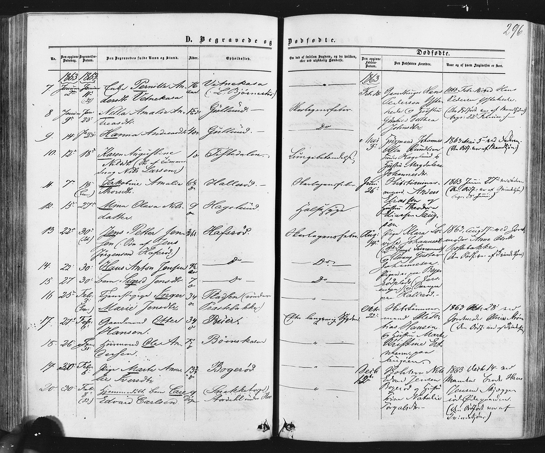 Idd prestekontor Kirkebøker, SAO/A-10911/F/Fc/L0005: Parish register (official) no. III 5, 1861-1877, p. 296