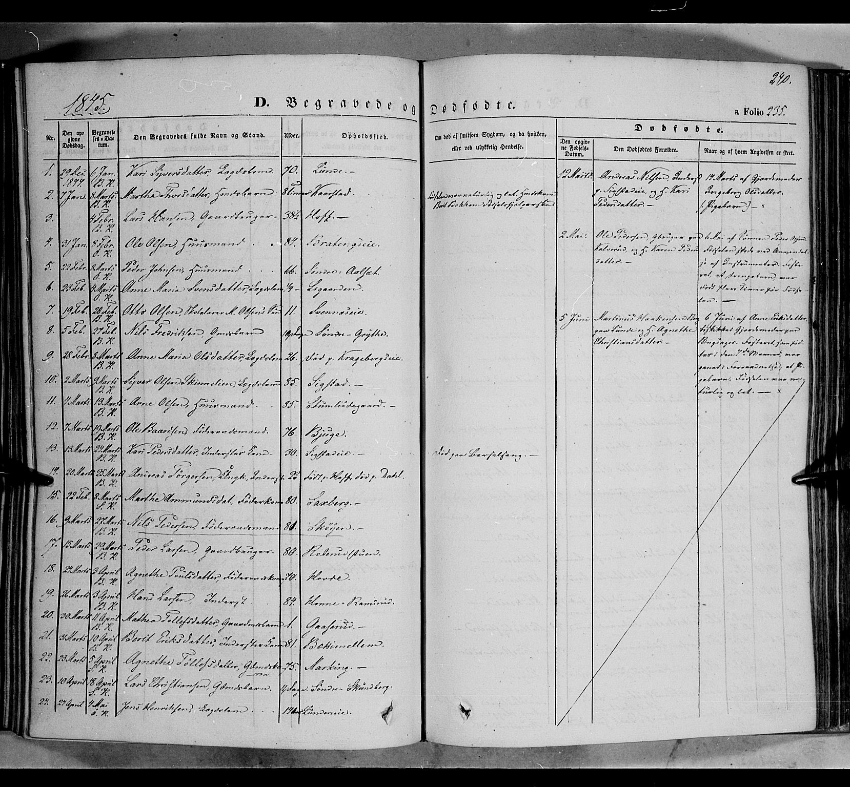 Biri prestekontor, AV/SAH-PREST-096/H/Ha/Haa/L0005: Parish register (official) no. 5, 1843-1854, p. 240