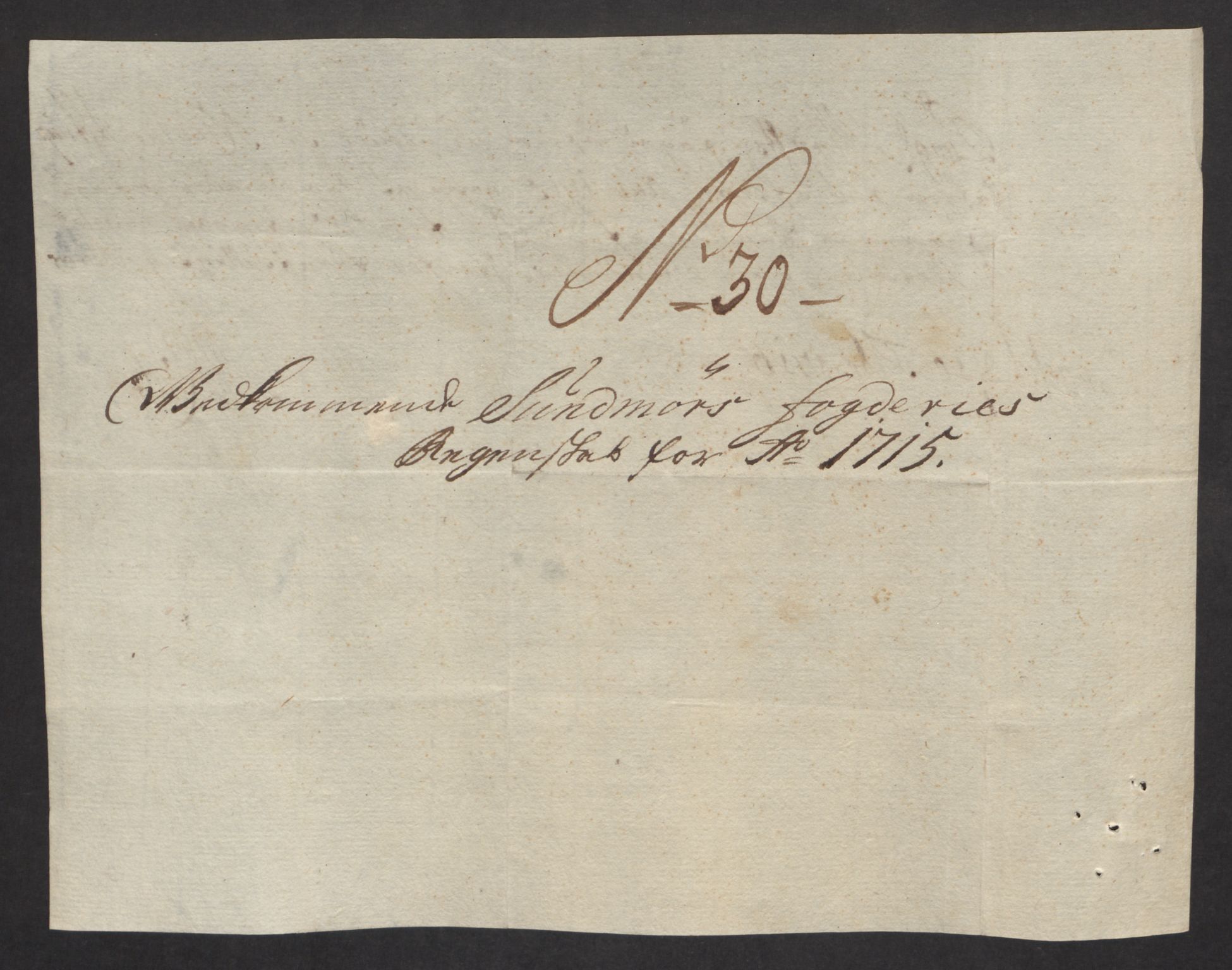 Rentekammeret inntil 1814, Reviderte regnskaper, Fogderegnskap, AV/RA-EA-4092/R54/L3567: Fogderegnskap Sunnmøre, 1715, p. 222