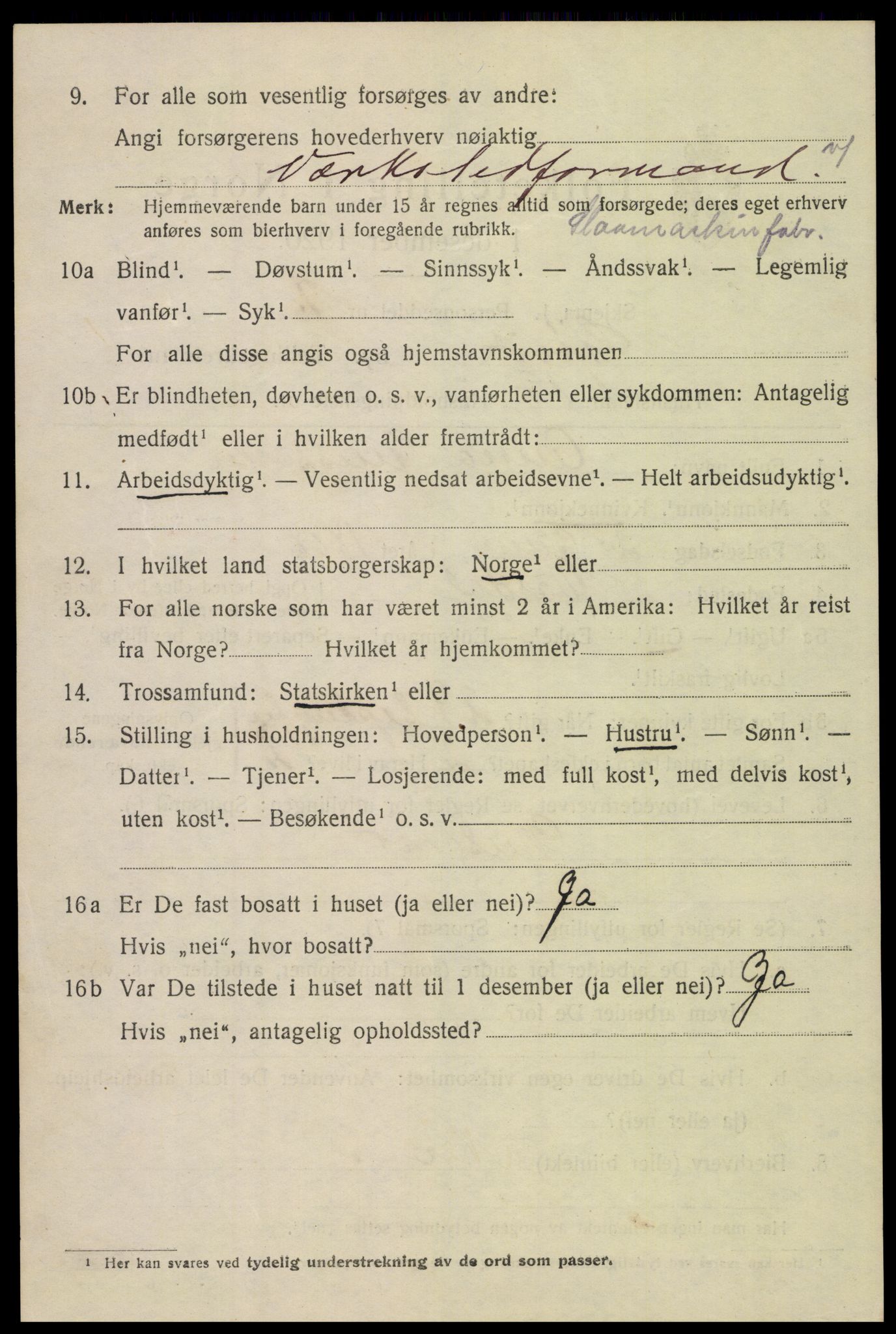 SAH, 1920 census for Gjøvik, 1920, p. 3277