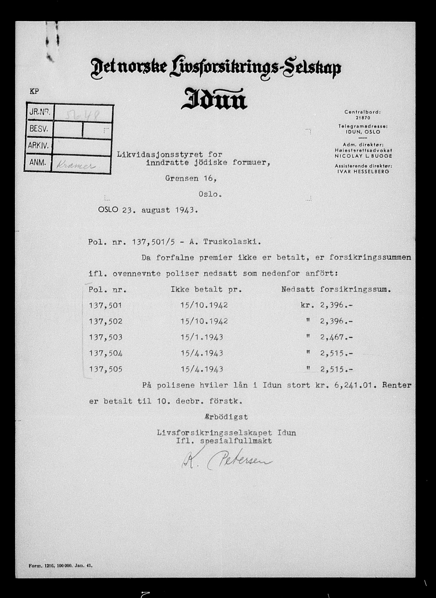 Justisdepartementet, Tilbakeføringskontoret for inndratte formuer, AV/RA-S-1564/H/Hc/Hcc/L0984: --, 1945-1947, p. 590