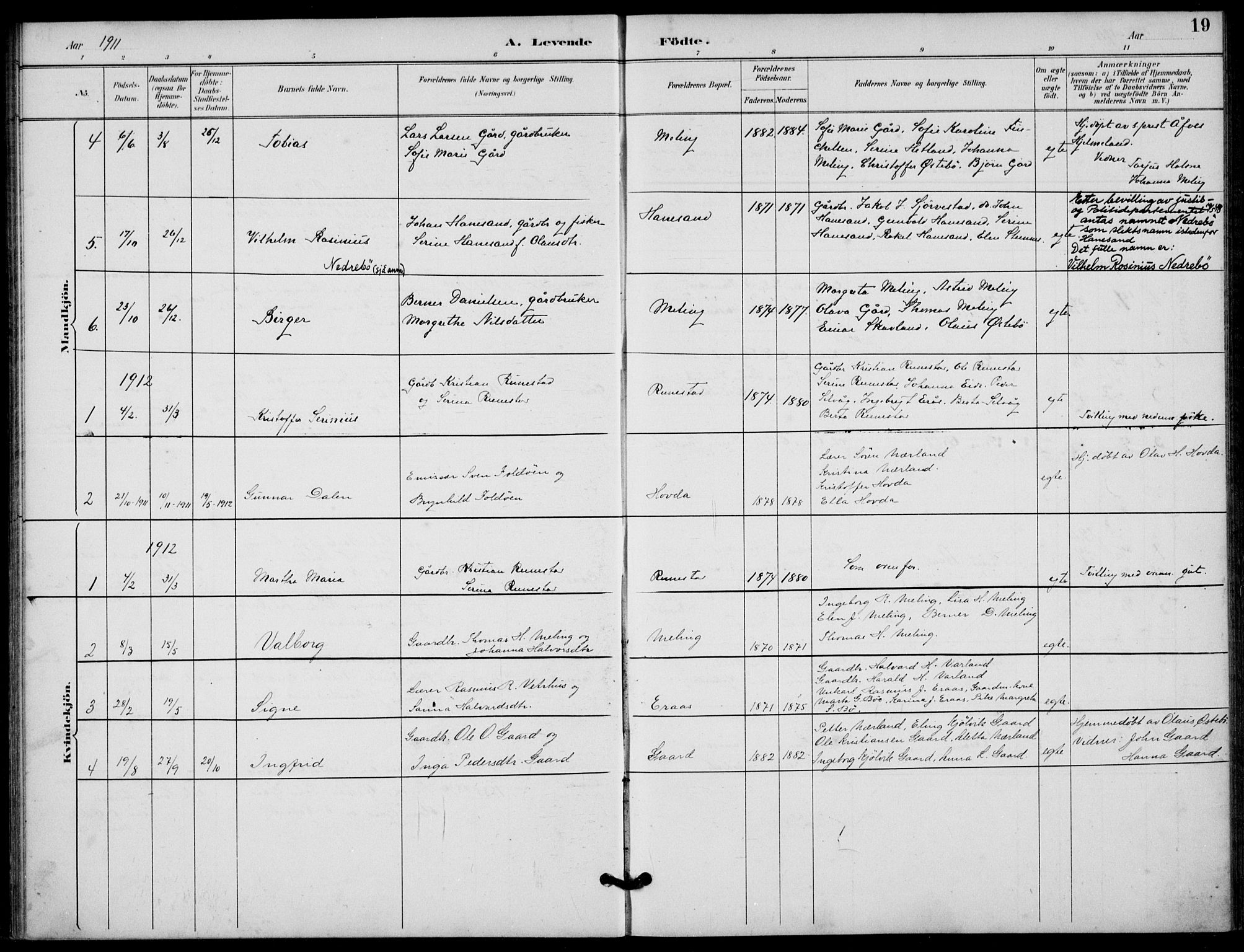 Finnøy sokneprestkontor, AV/SAST-A-101825/H/Ha/Haa/L0012: Parish register (official) no. A 12, 1889-1917, p. 19