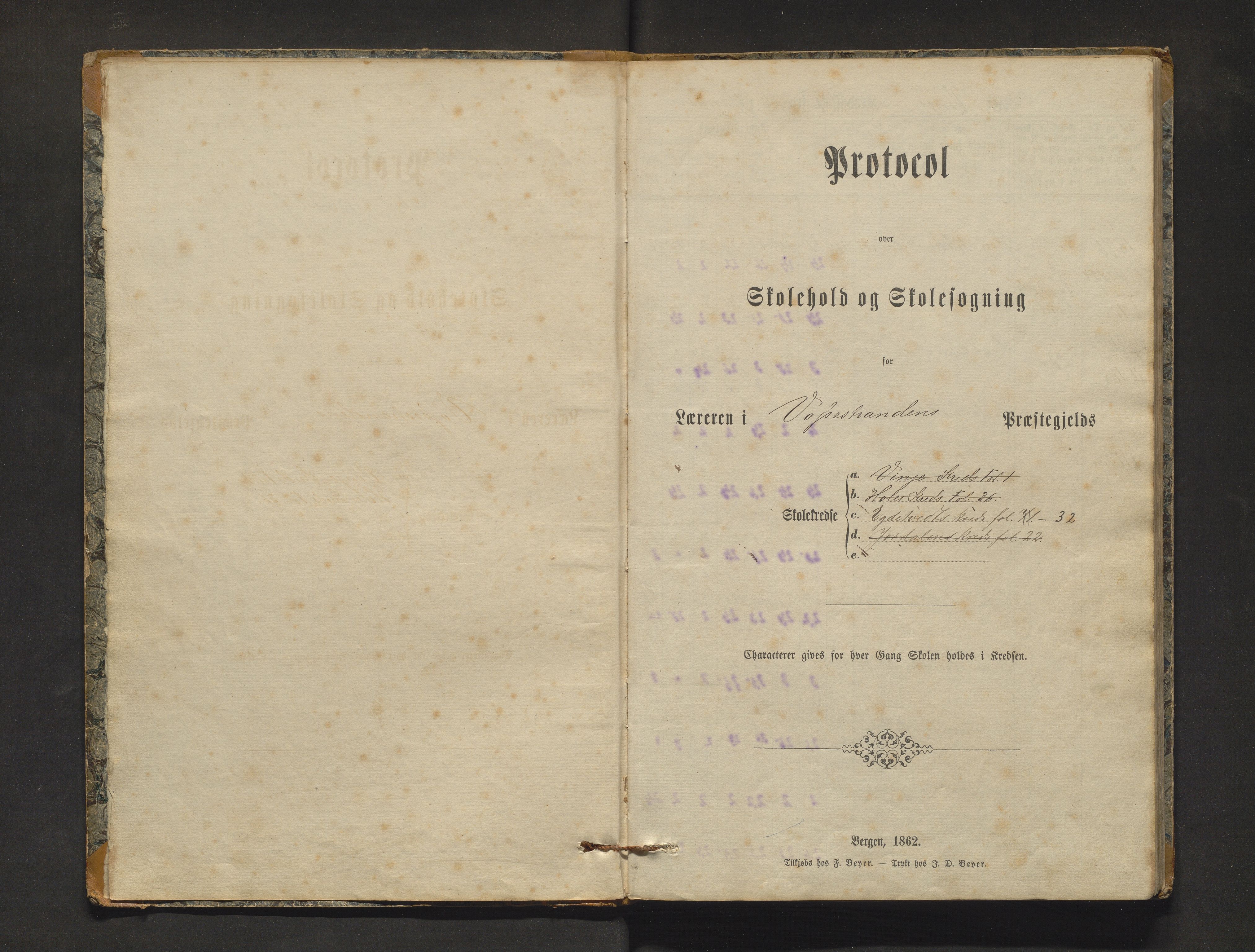 Vossestrand kommune. Barneskulane , IKAH/1236-231/F/Fe/L0002: Skuleprotokoll for Vinje, Hole, Jordalen og Egdetveit krinsar, 1876-1898