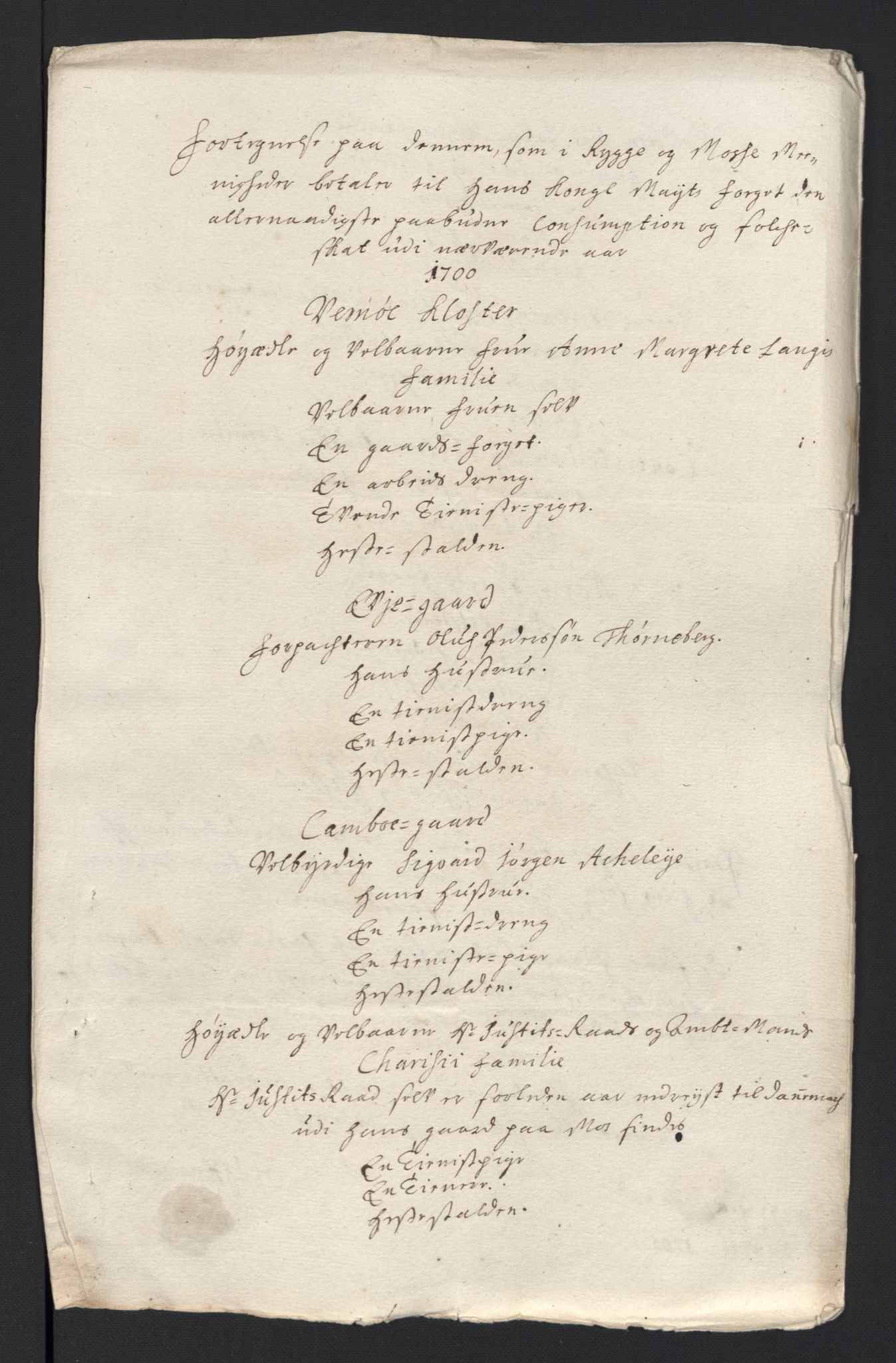 Rentekammeret inntil 1814, Reviderte regnskaper, Fogderegnskap, AV/RA-EA-4092/R04/L0129: Fogderegnskap Moss, Onsøy, Tune, Veme og Åbygge, 1700, p. 356