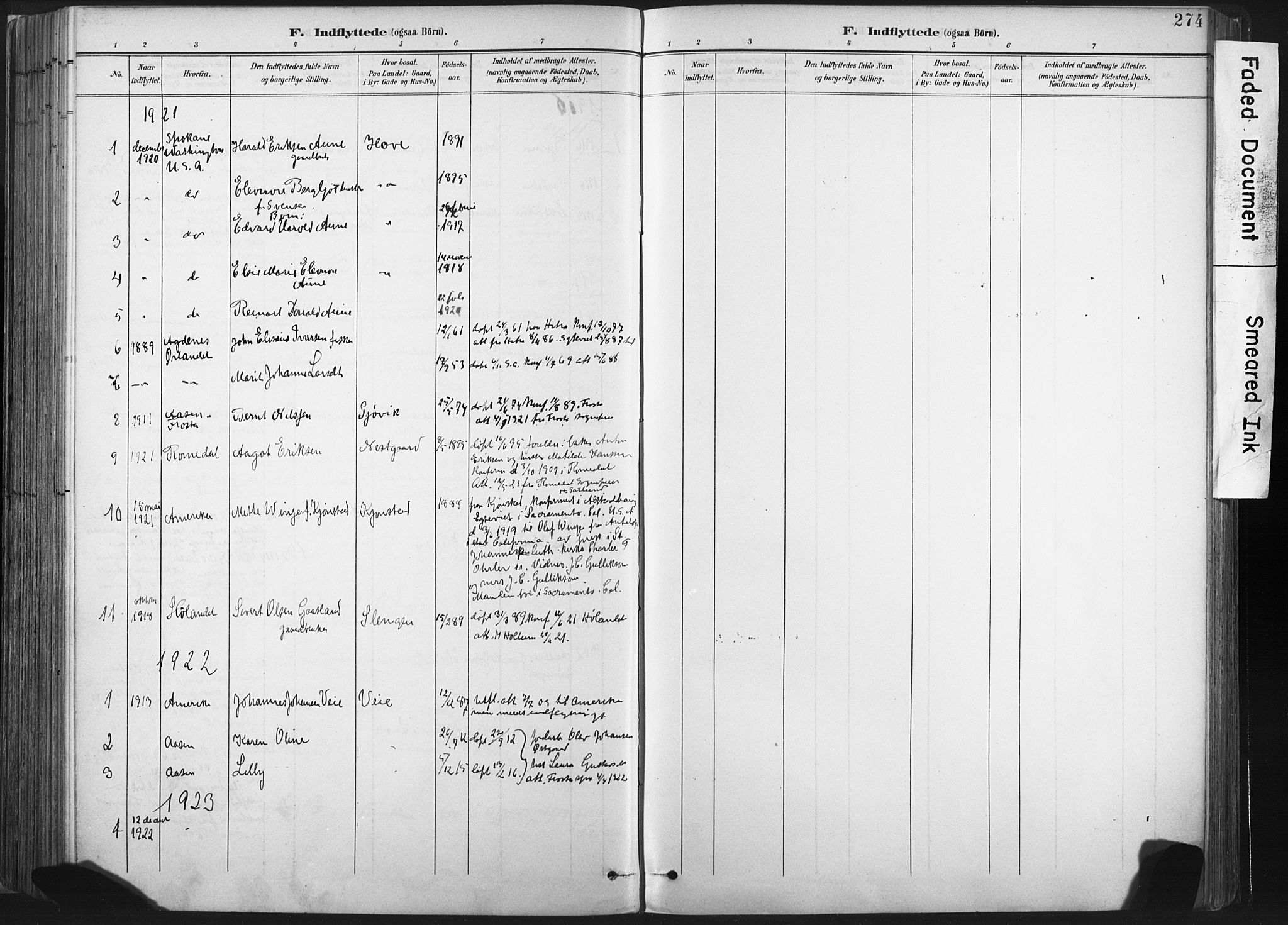 Ministerialprotokoller, klokkerbøker og fødselsregistre - Nord-Trøndelag, SAT/A-1458/717/L0162: Parish register (official) no. 717A12, 1898-1923, p. 274