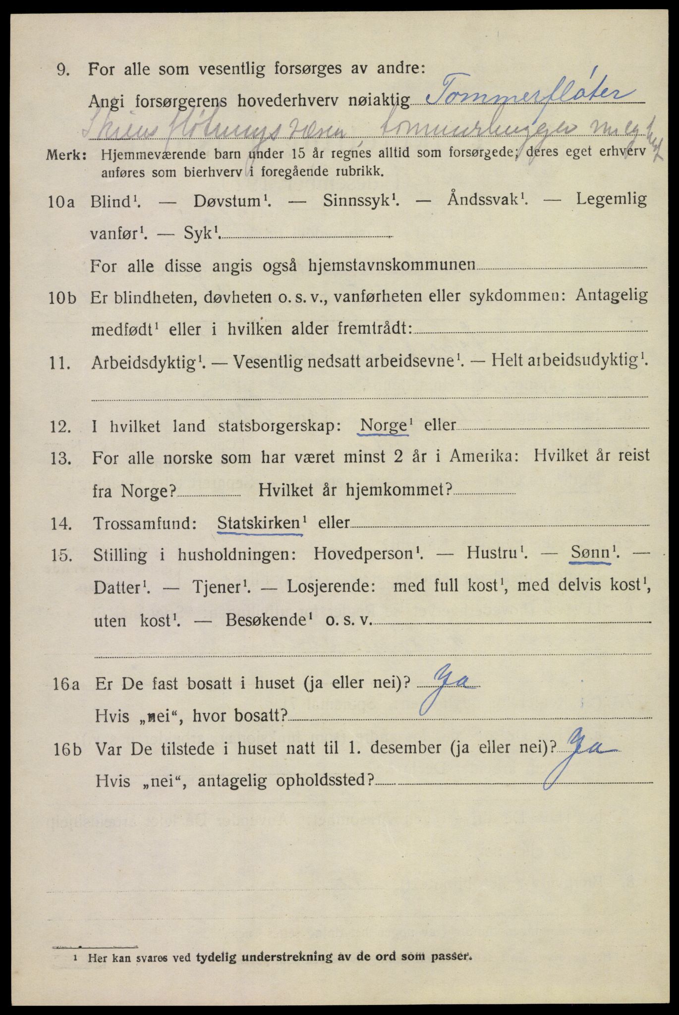 SAKO, 1920 census for Holla, 1920, p. 4908